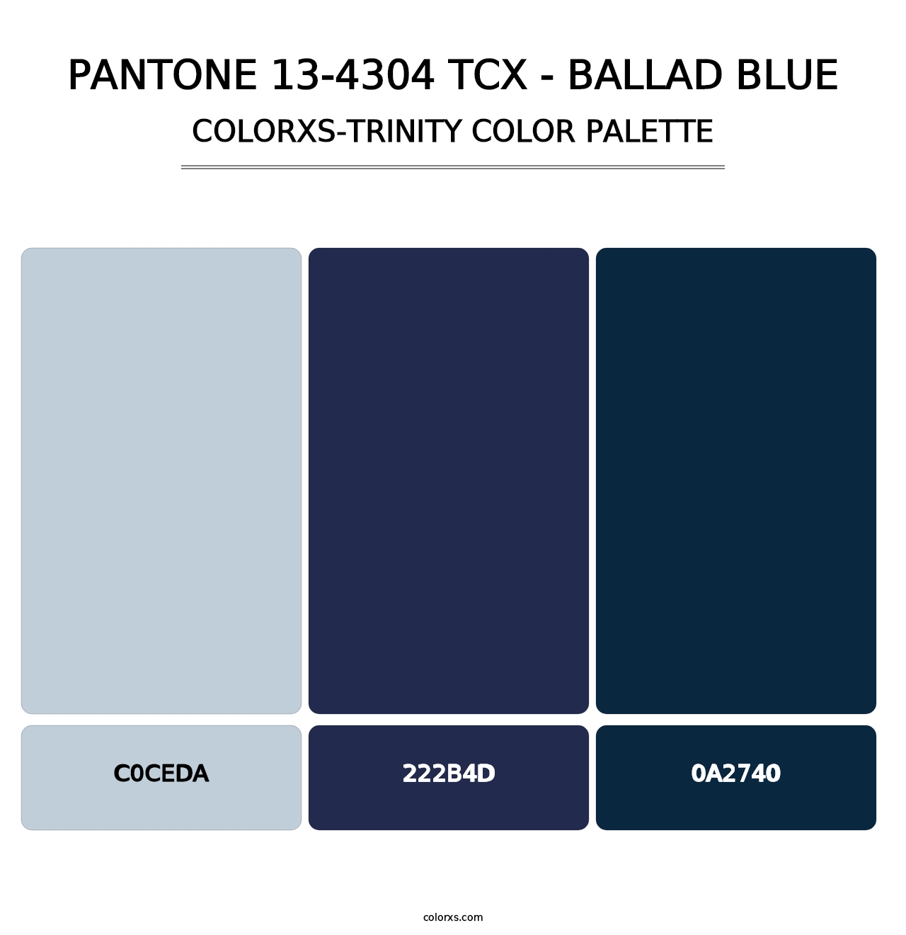 PANTONE 13-4304 TCX - Ballad Blue - Colorxs Trinity Palette