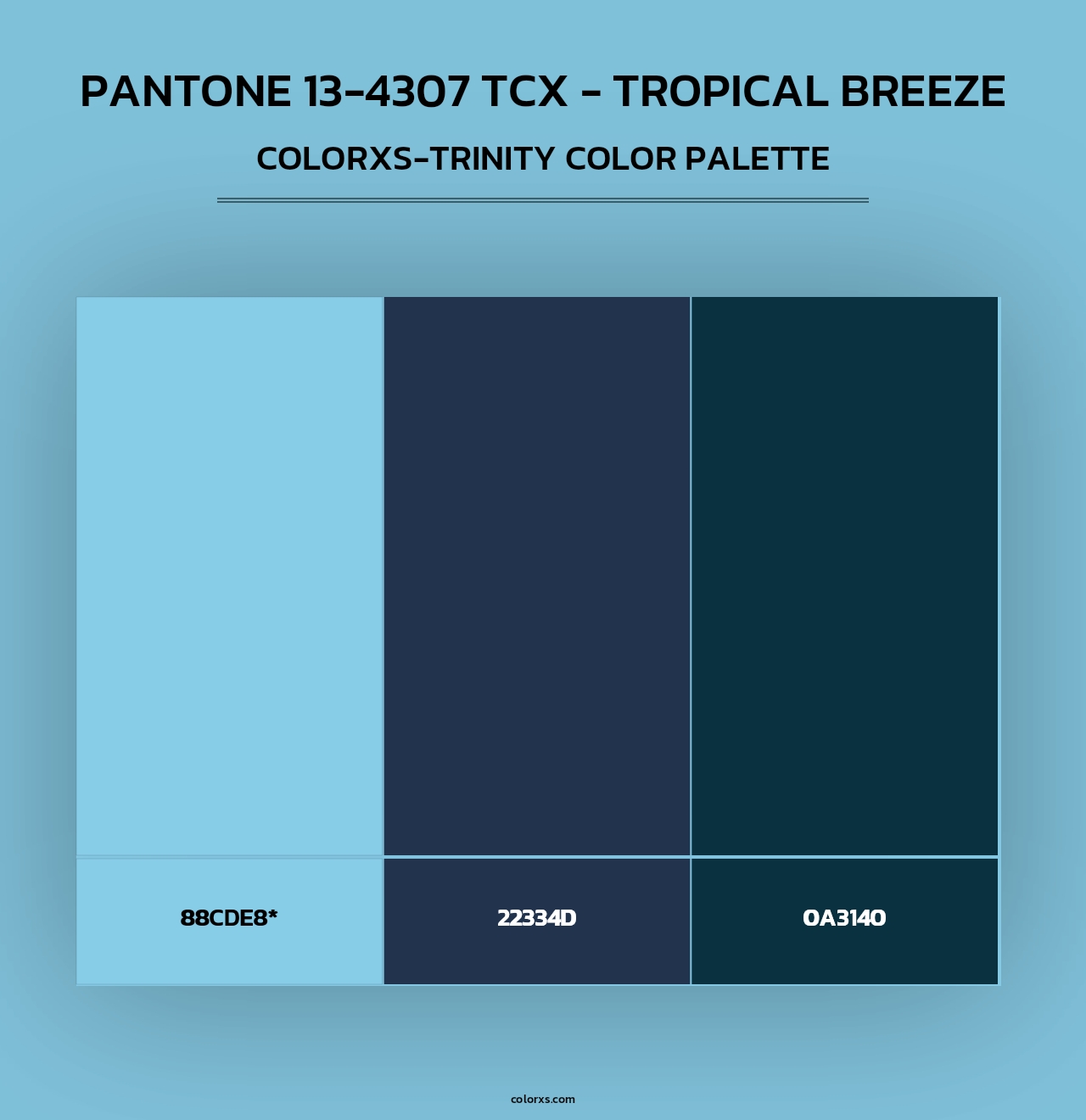 PANTONE 13-4307 TCX - Tropical Breeze - Colorxs Trinity Palette