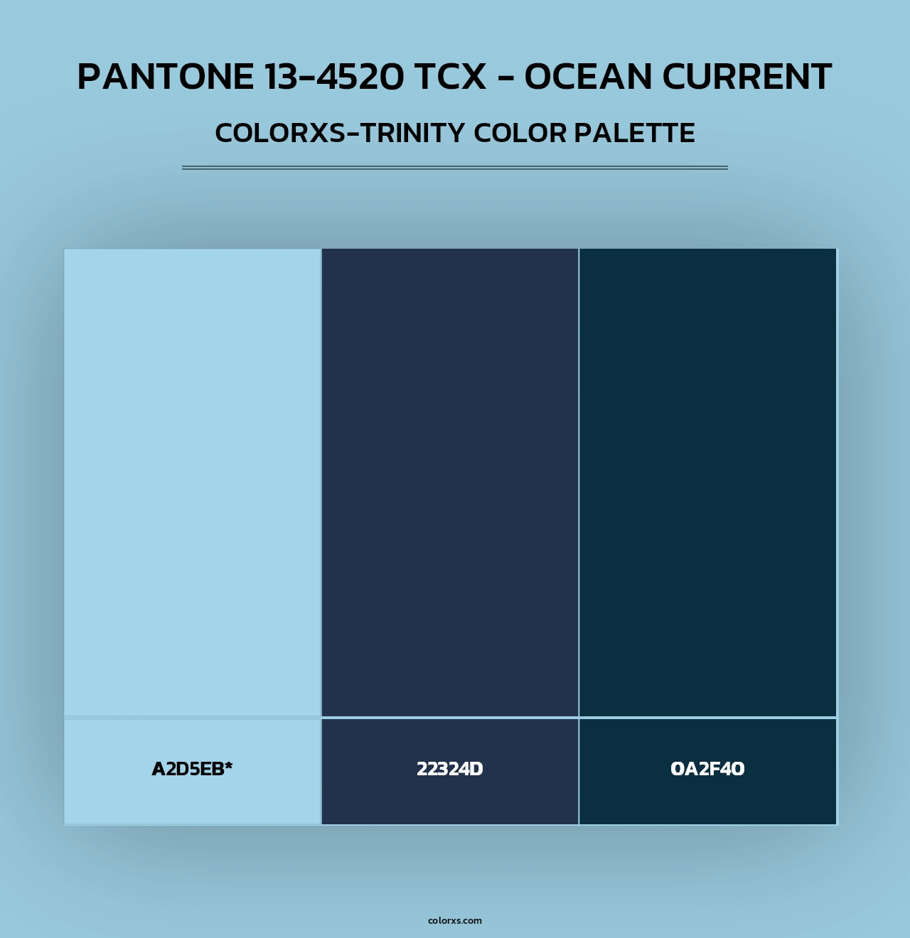 PANTONE 13-4520 TCX - Ocean Current - Colorxs Trinity Palette