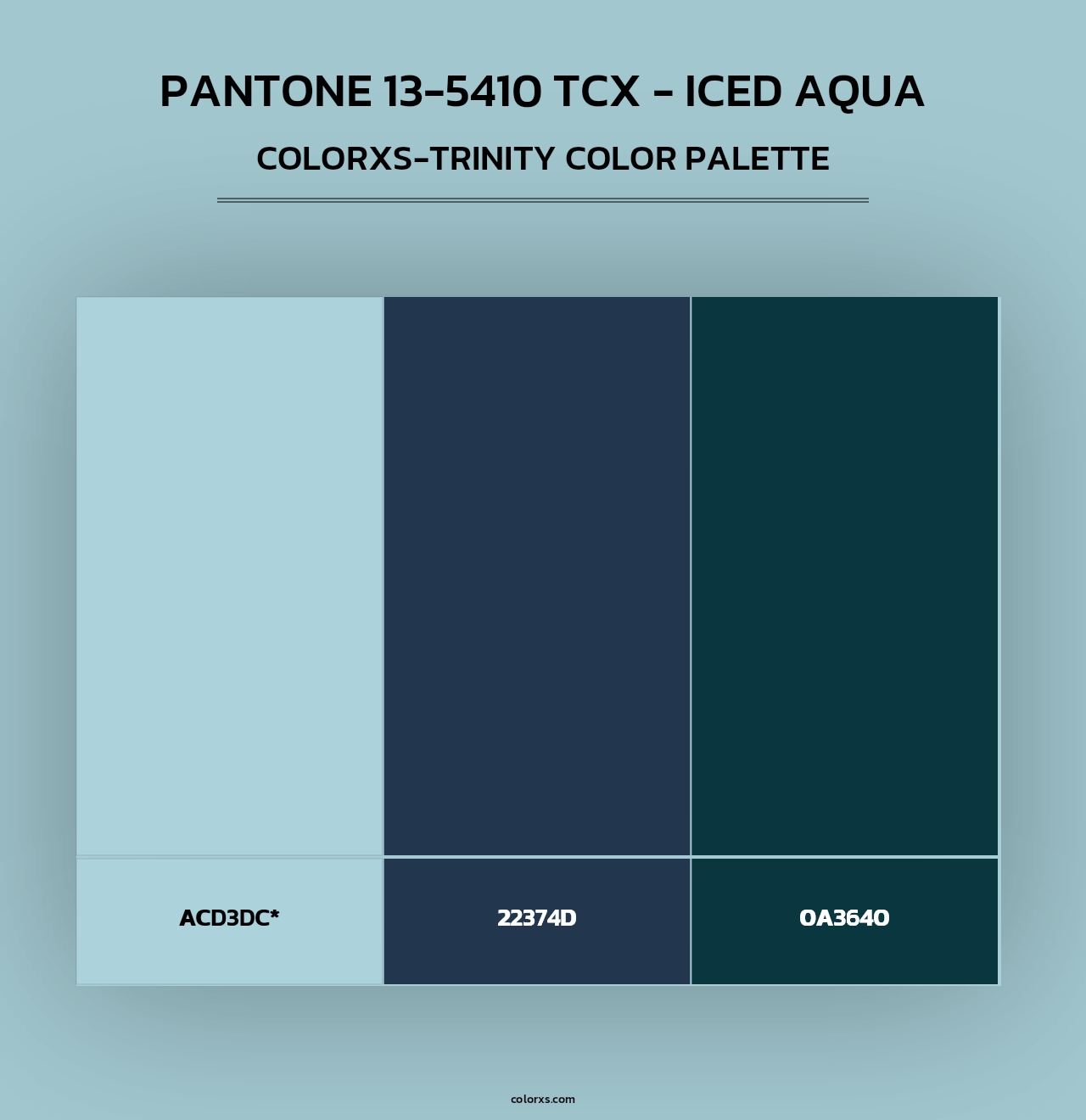 PANTONE 13-5410 TCX - Iced Aqua - Colorxs Trinity Palette