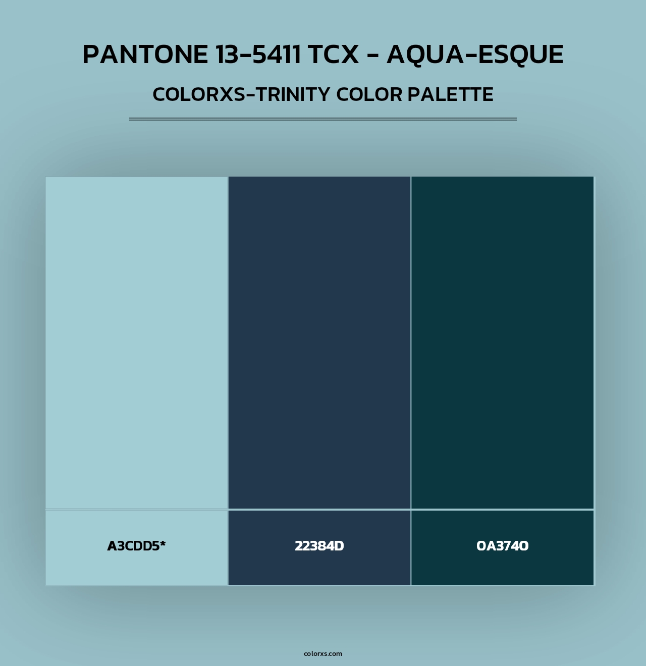 PANTONE 13-5411 TCX - Aqua-esque - Colorxs Trinity Palette
