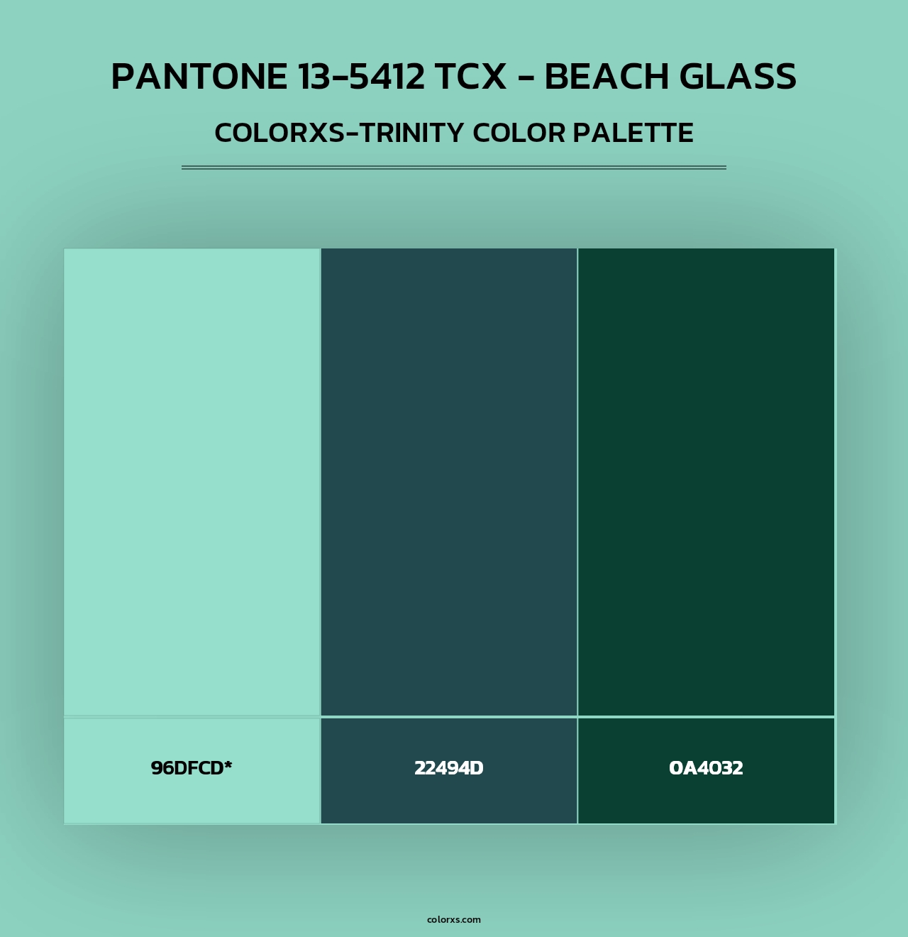 PANTONE 13-5412 TCX - Beach Glass - Colorxs Trinity Palette