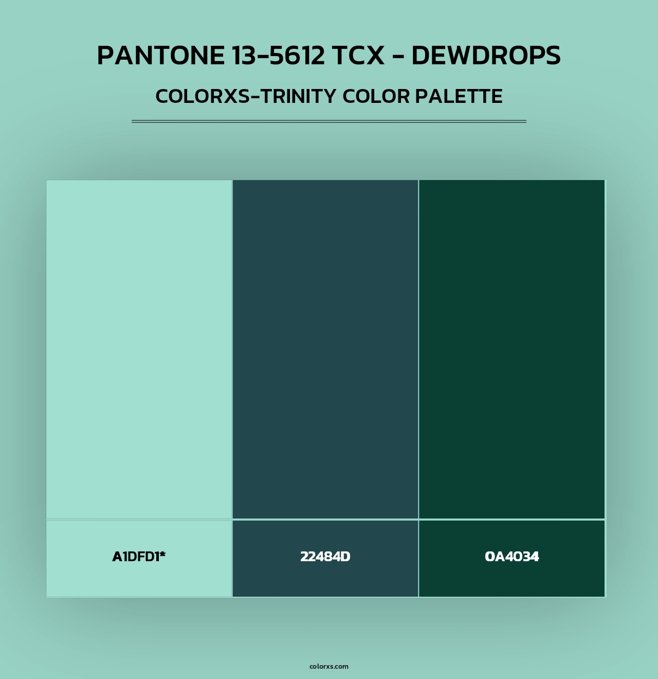 PANTONE 13-5612 TCX - Dewdrops - Colorxs Trinity Palette