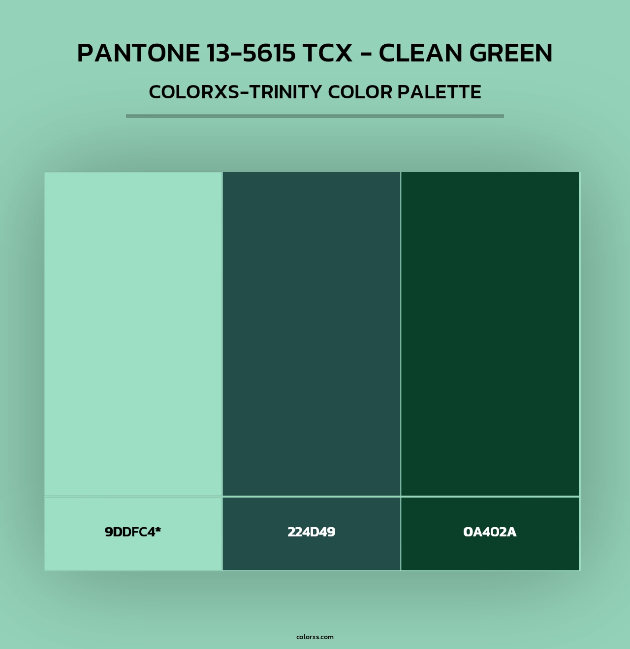PANTONE 13-5615 TCX - Clean Green - Colorxs Trinity Palette