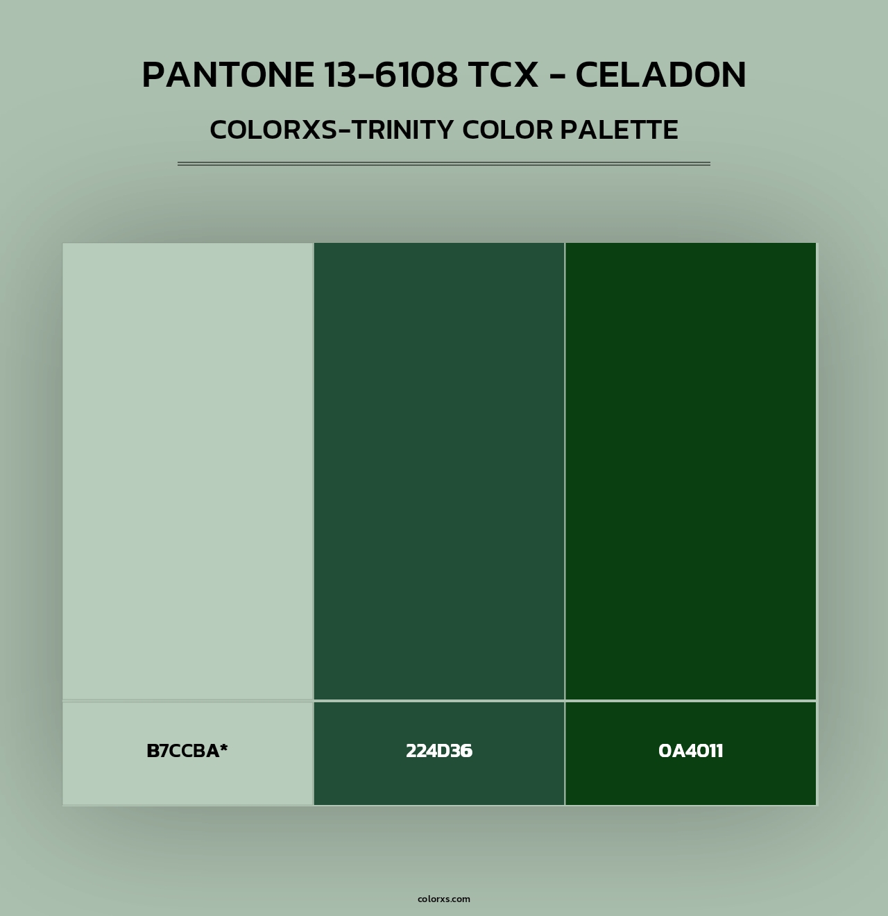 Pantone 13-6108 TCX - Celadon - Colorxs Trinity Palette
