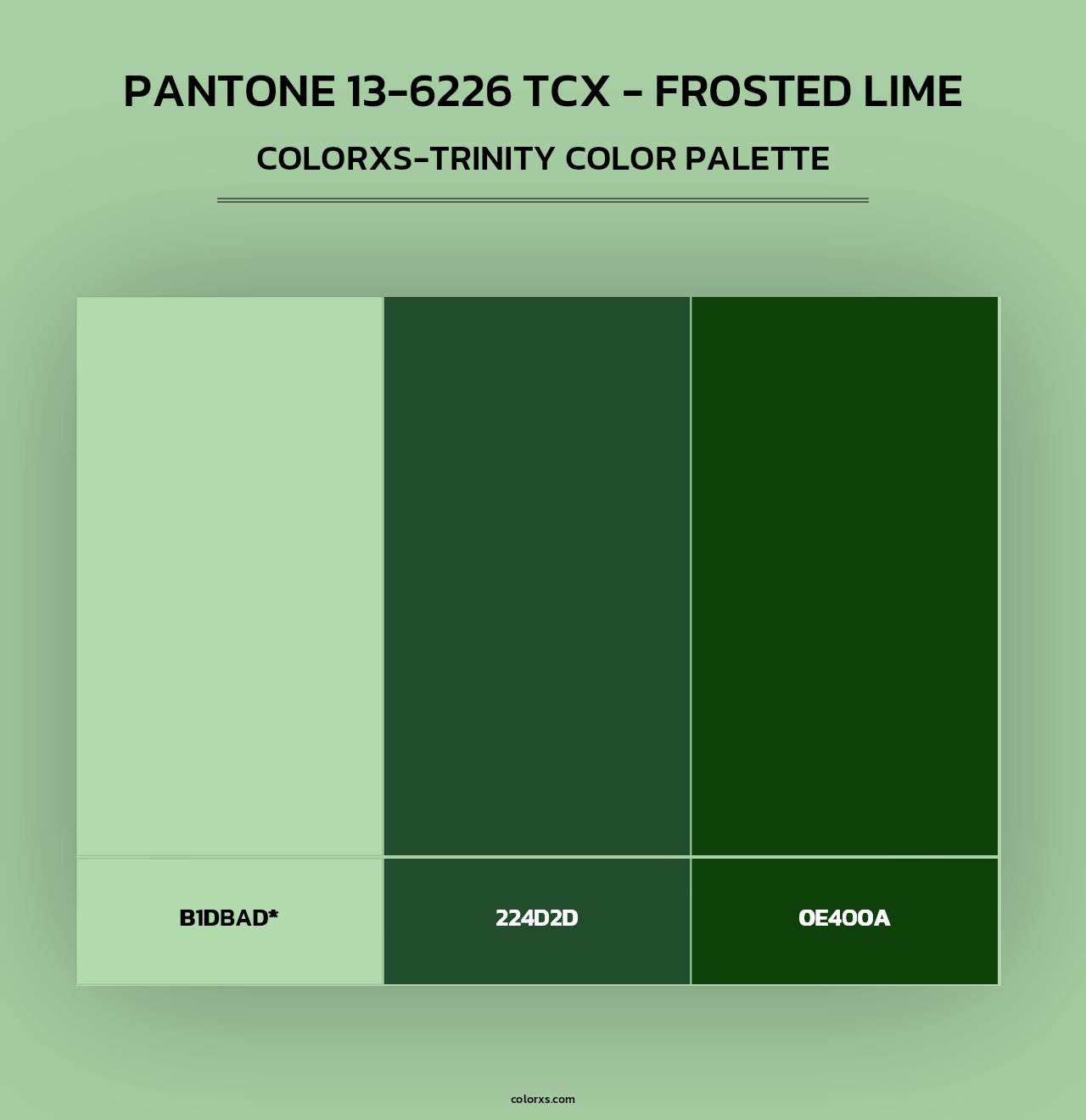PANTONE 13-6226 TCX - Frosted Lime - Colorxs Trinity Palette