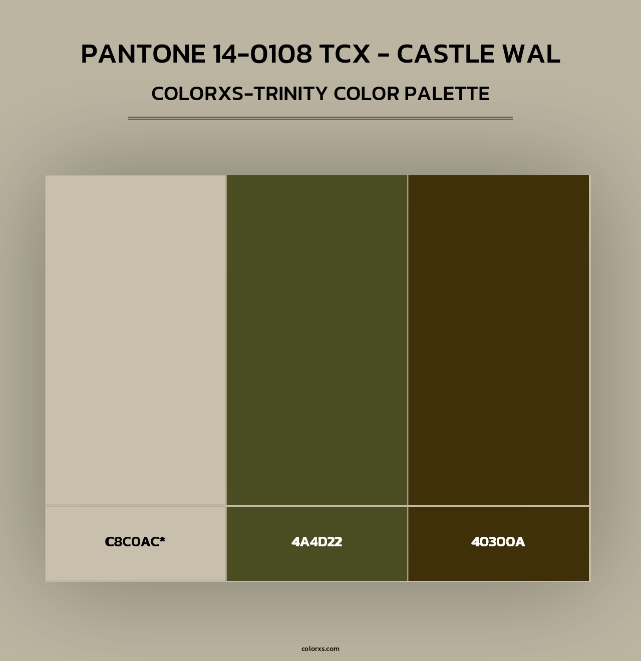 PANTONE 14-0108 TCX - Castle Wal - Colorxs Trinity Palette