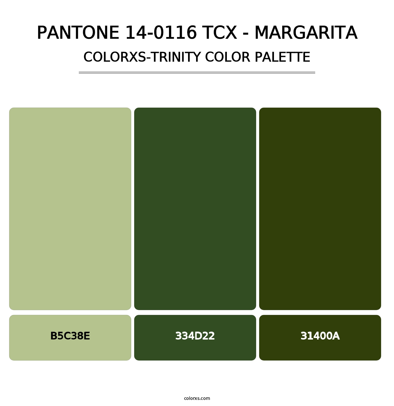 PANTONE 14-0116 TCX - Margarita - Colorxs Trinity Palette