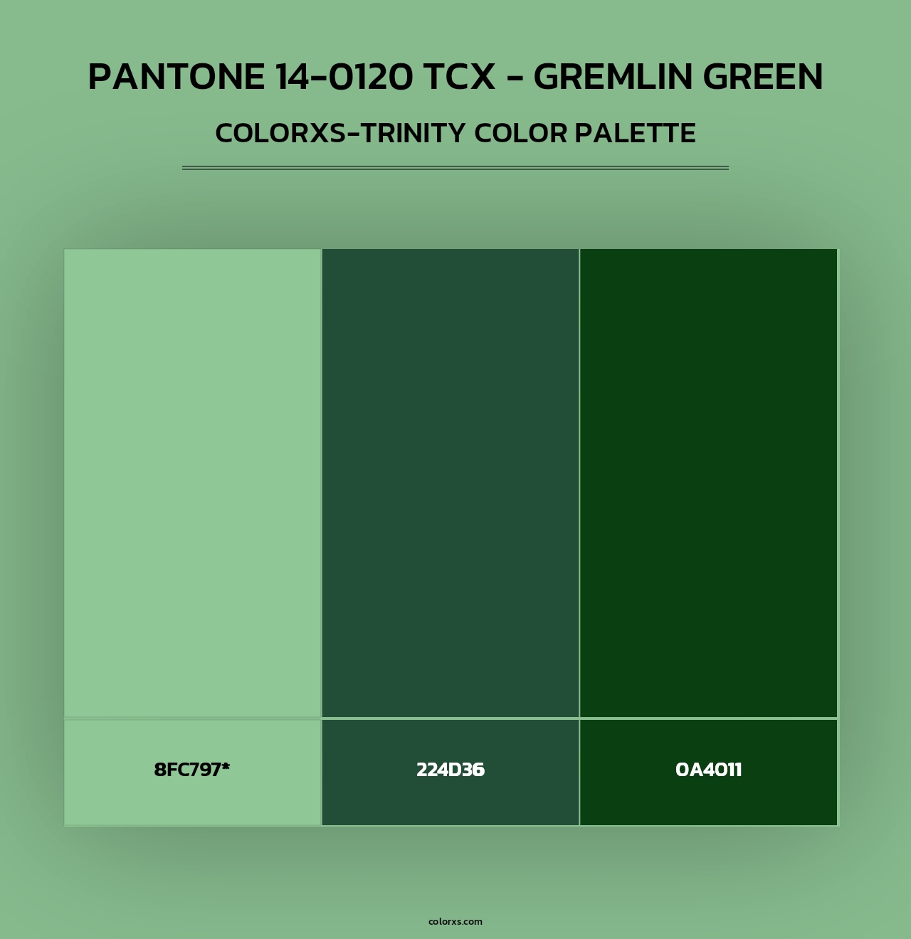Pantone 14-0120 TCX - Gremlin Green - Colorxs Trinity Palette