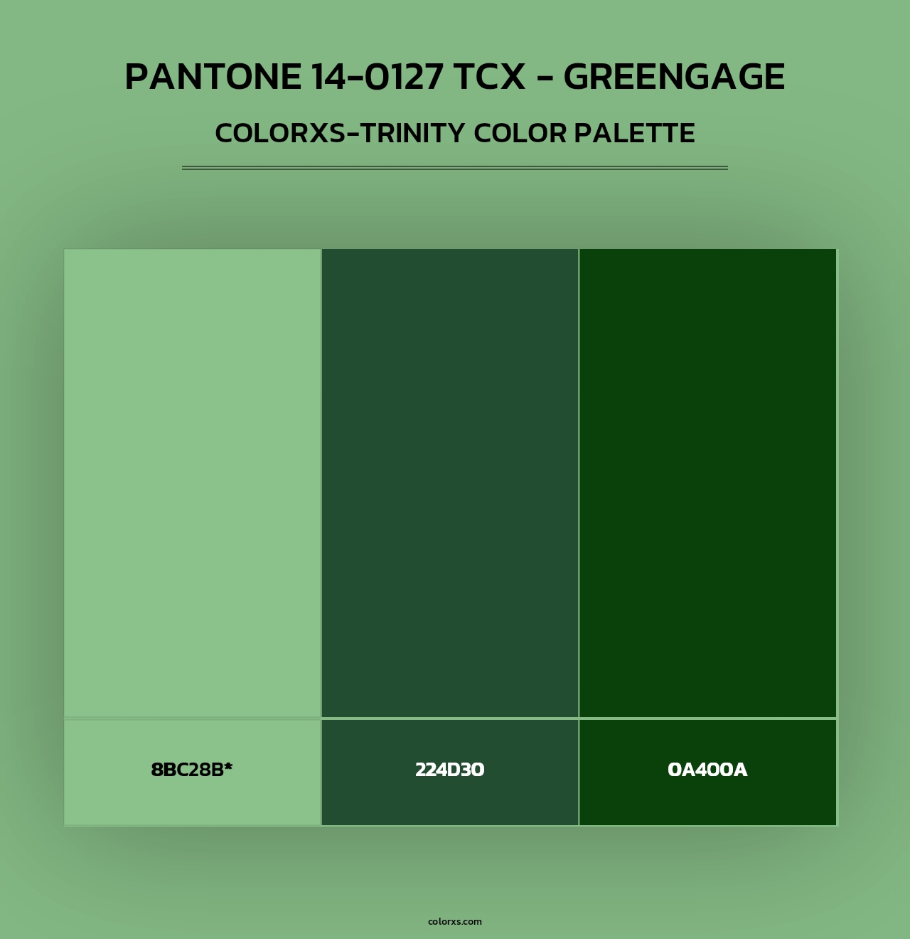PANTONE 14-0127 TCX - Greengage - Colorxs Trinity Palette