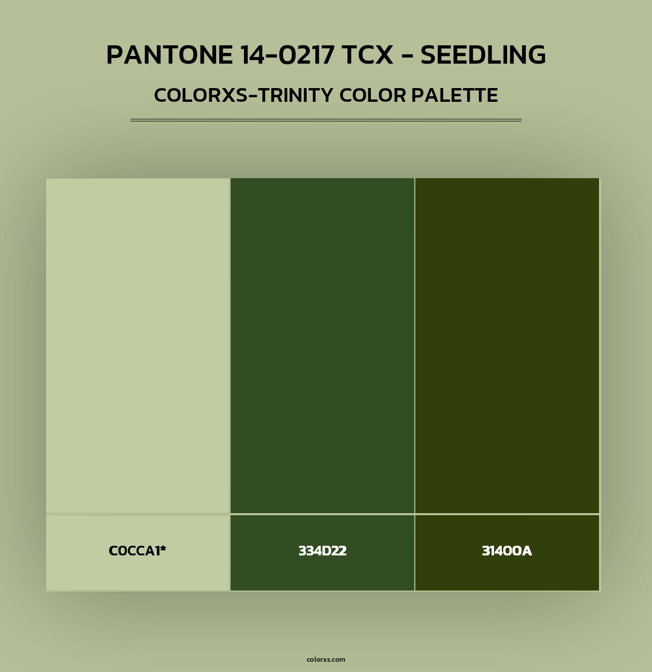 PANTONE 14-0217 TCX - Seedling - Colorxs Trinity Palette