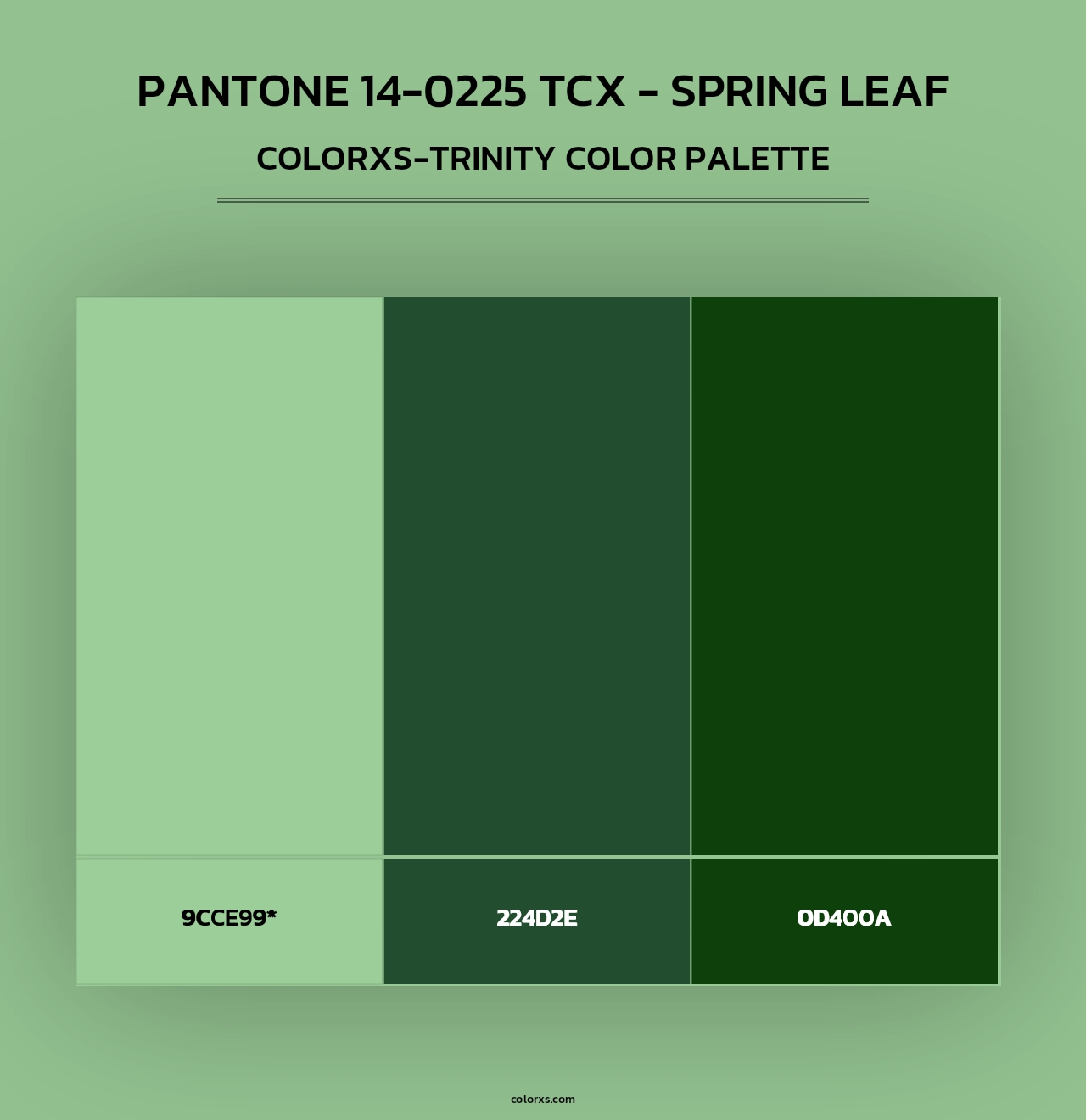 PANTONE 14-0225 TCX - Spring Leaf - Colorxs Trinity Palette