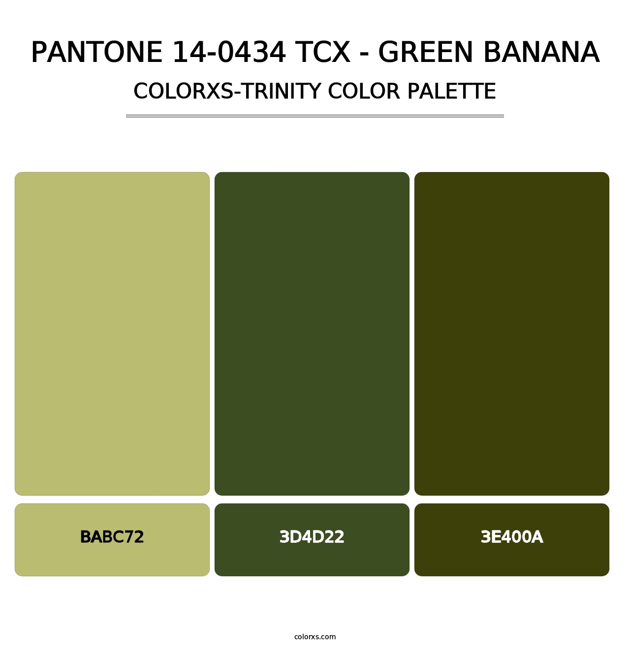 PANTONE 14-0434 TCX - Green Banana - Colorxs Trinity Palette