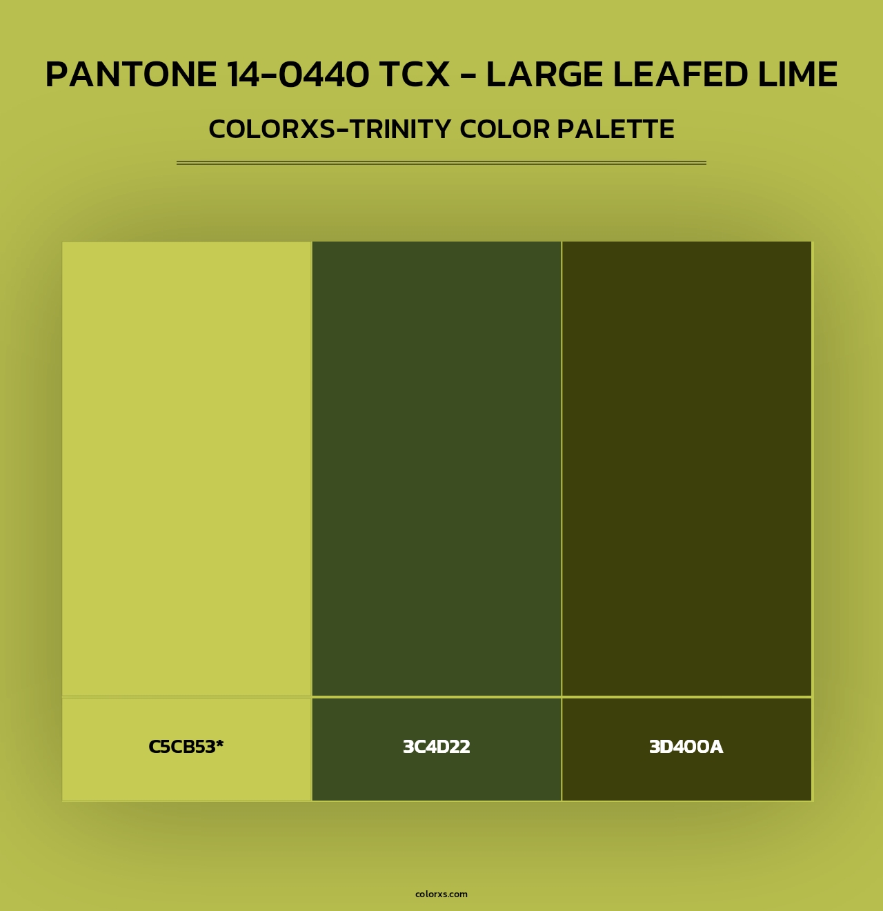 PANTONE 14-0440 TCX - Large Leafed Lime - Colorxs Trinity Palette