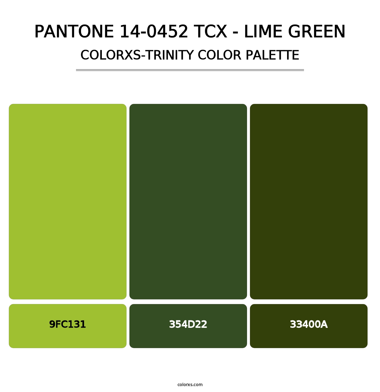PANTONE 14-0452 TCX - Lime Green - Colorxs Trinity Palette