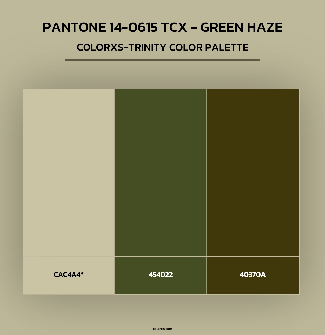 PANTONE 14-0615 TCX - Green Haze - Colorxs Trinity Palette