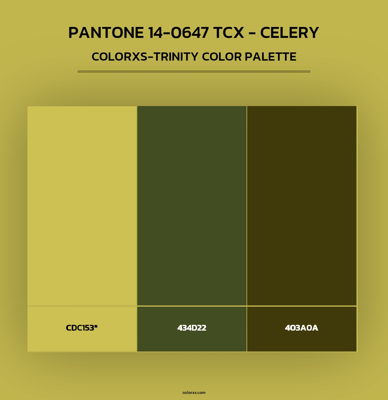 PANTONE 14-0647 TCX - Celery - Colorxs Trinity Palette