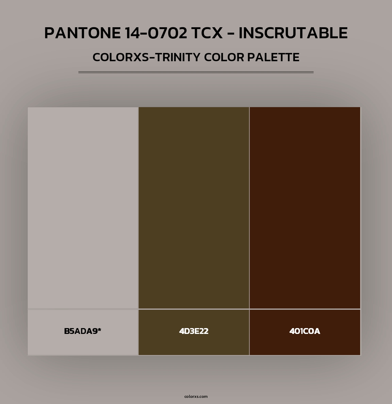PANTONE 14-0702 TCX - Inscrutable - Colorxs Trinity Palette