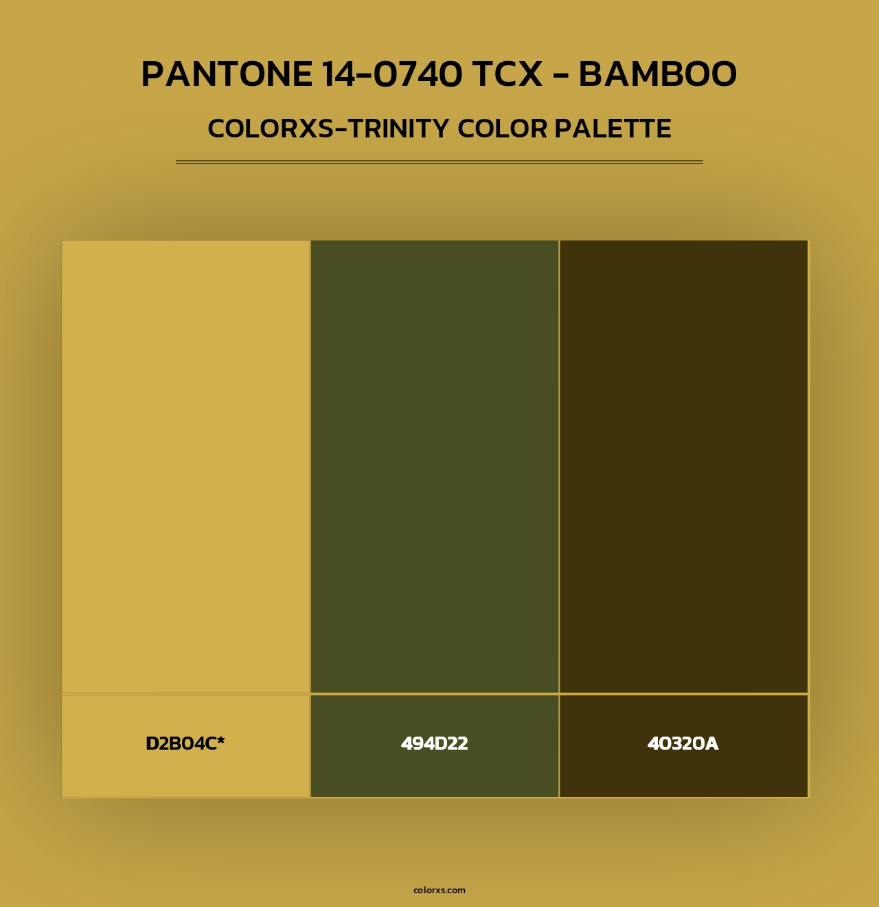 PANTONE 14-0740 TCX - Bamboo - Colorxs Trinity Palette