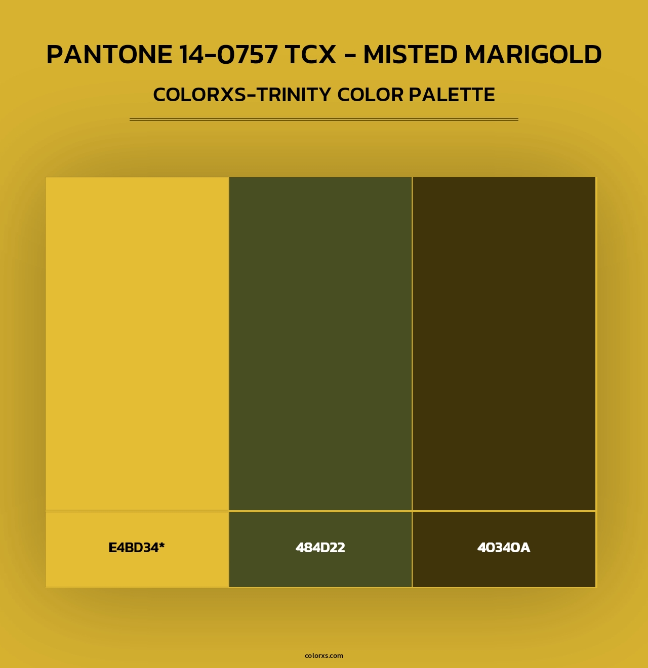 PANTONE 14-0757 TCX - Misted Marigold - Colorxs Trinity Palette