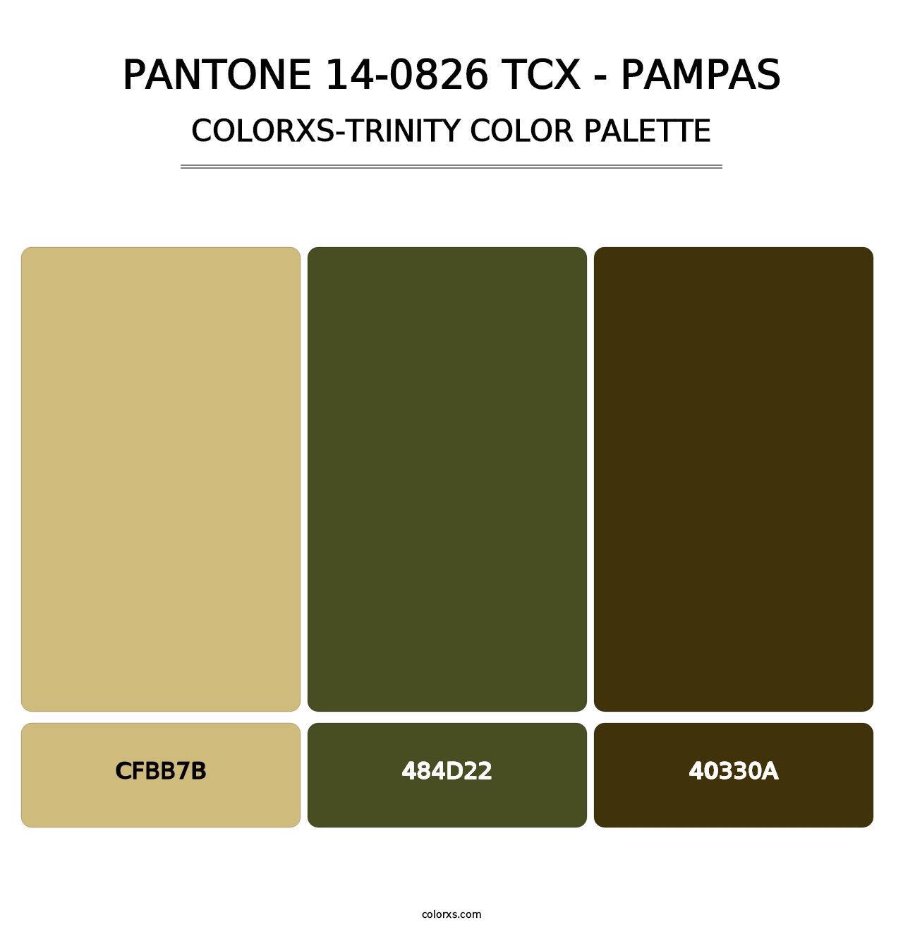 PANTONE 14-0826 TCX - Pampas - Colorxs Trinity Palette