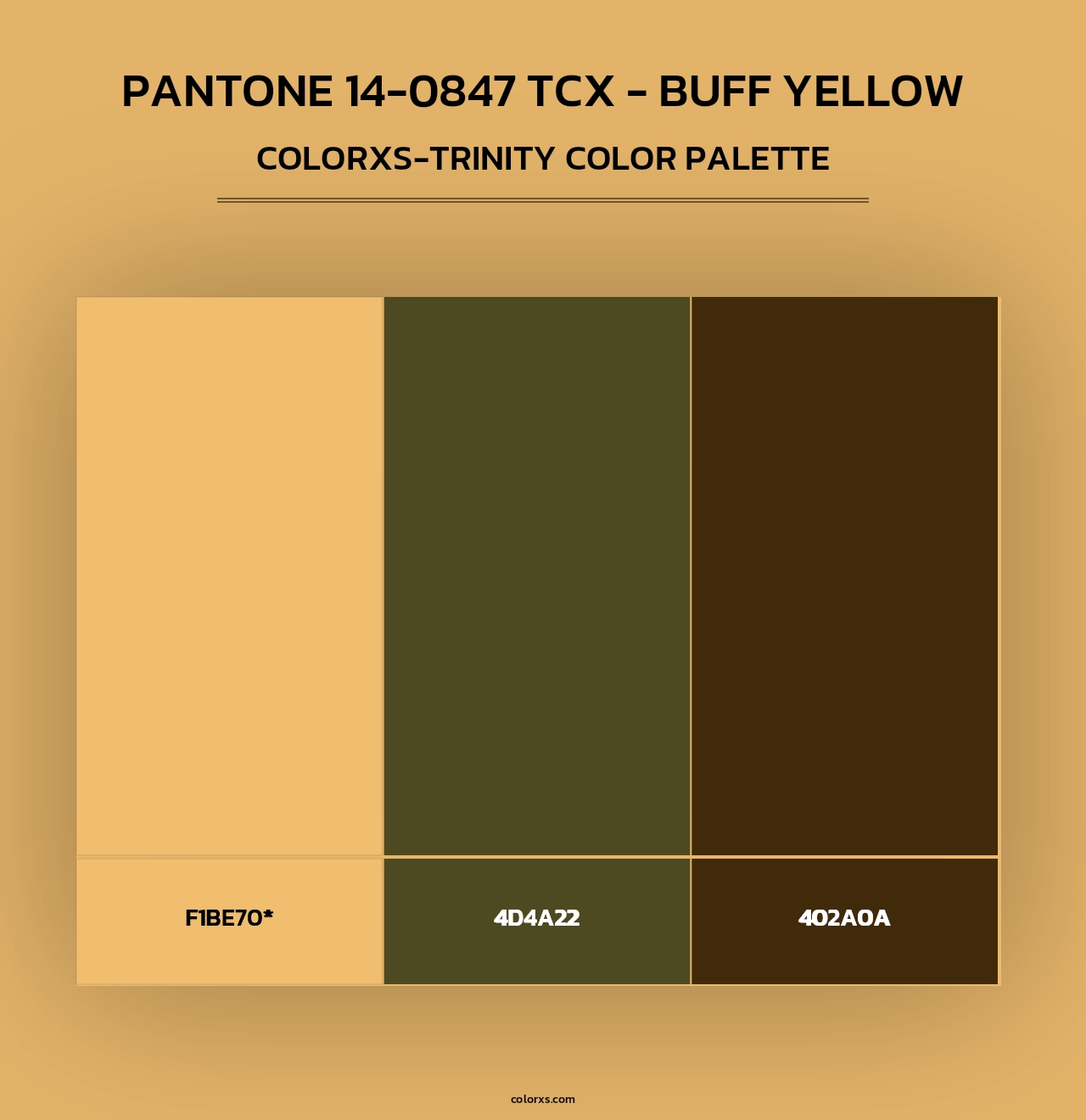 Pantone 14-0847 TCX - Buff Yellow - Colorxs Trinity Palette