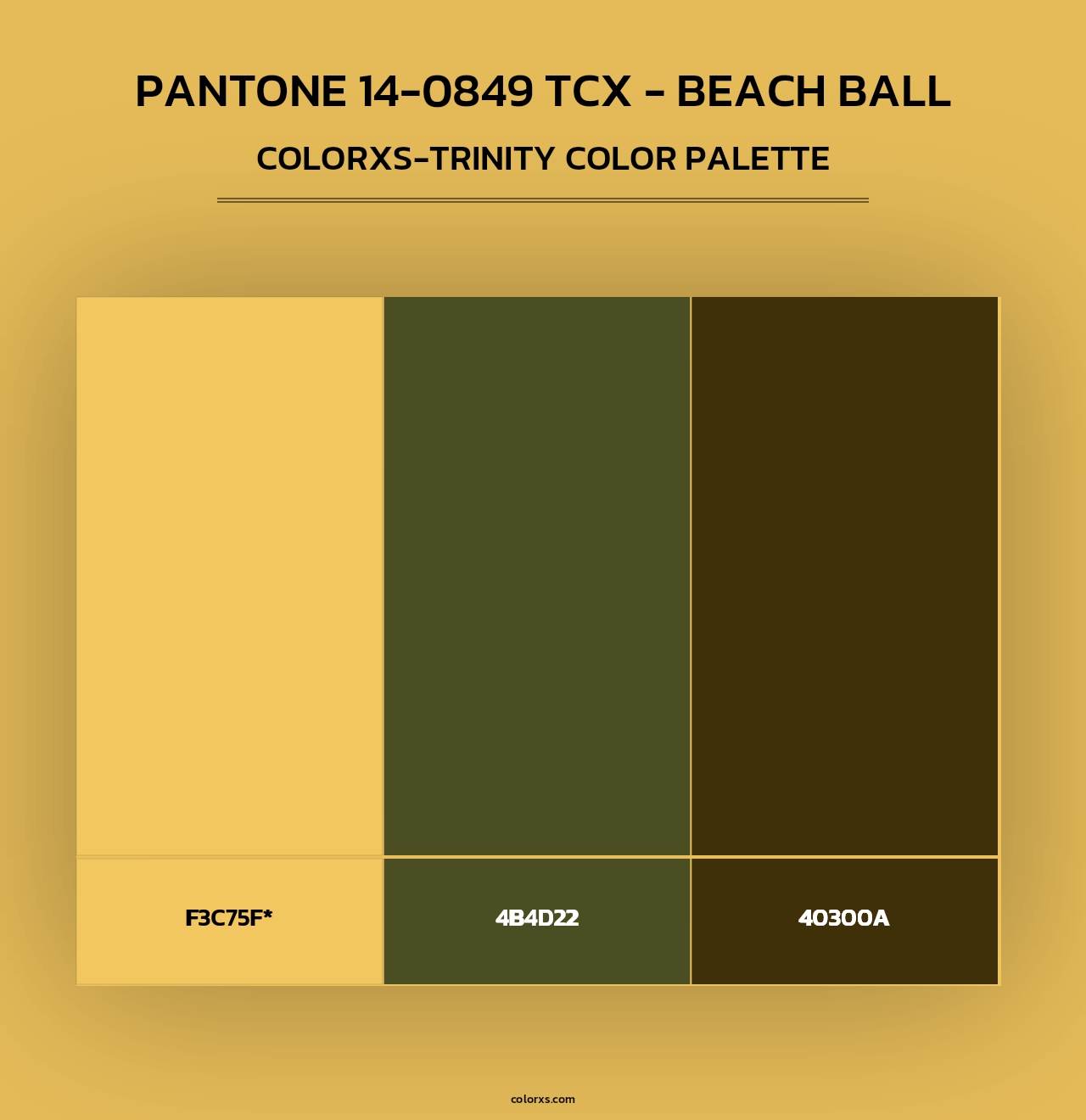 PANTONE 14-0849 TCX - Beach Ball - Colorxs Trinity Palette