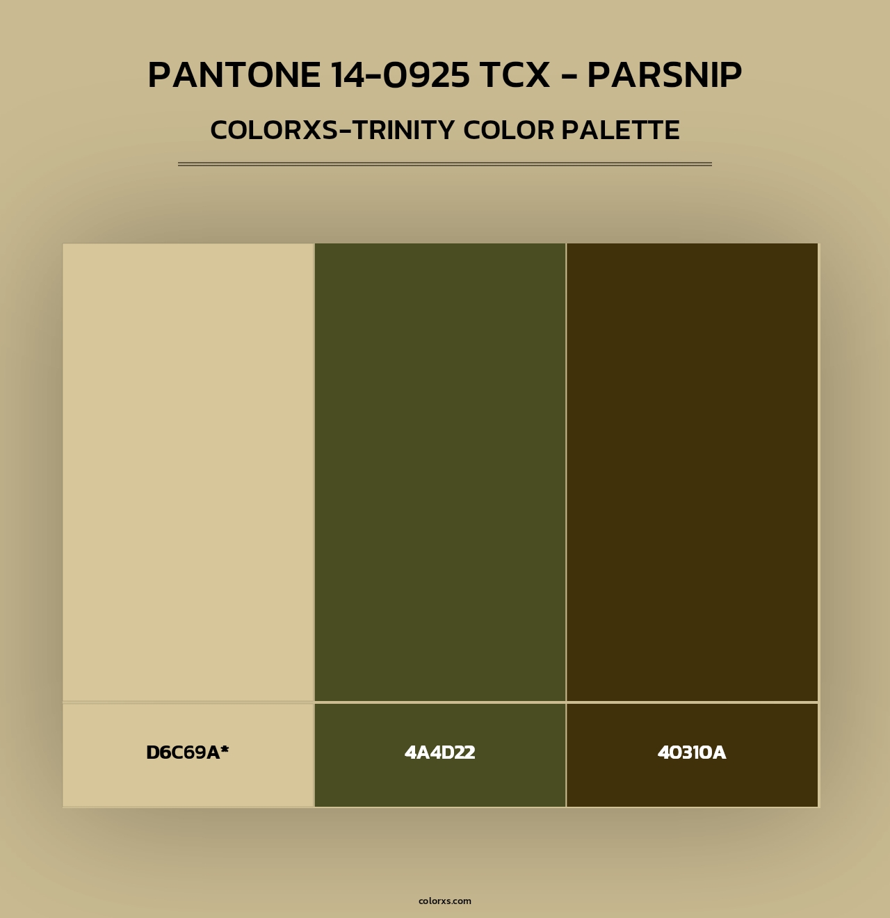 PANTONE 14-0925 TCX - Parsnip - Colorxs Trinity Palette