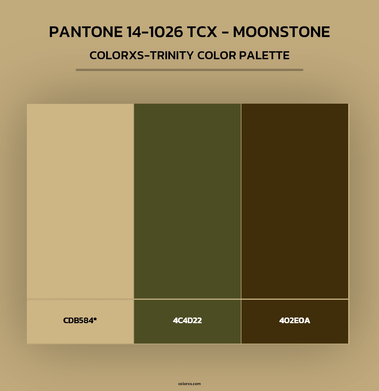 PANTONE 14-1026 TCX - Moonstone - Colorxs Trinity Palette