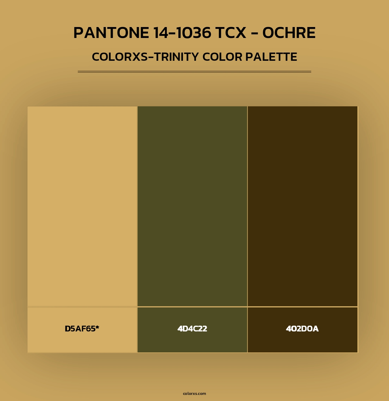 Pantone 14-1036 TCX - Ochre - Colorxs Trinity Palette