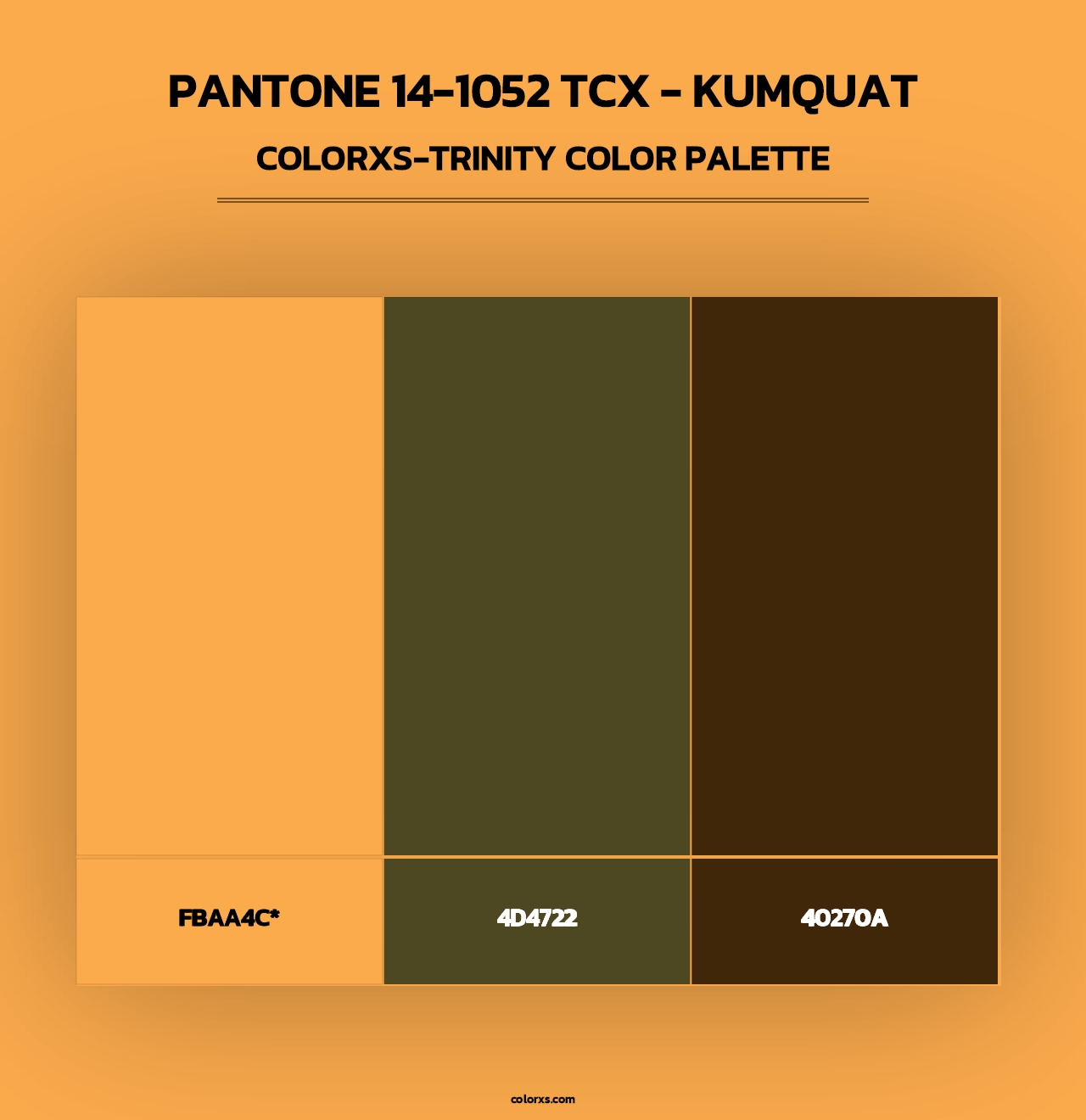 PANTONE 14-1052 TCX - Kumquat - Colorxs Trinity Palette