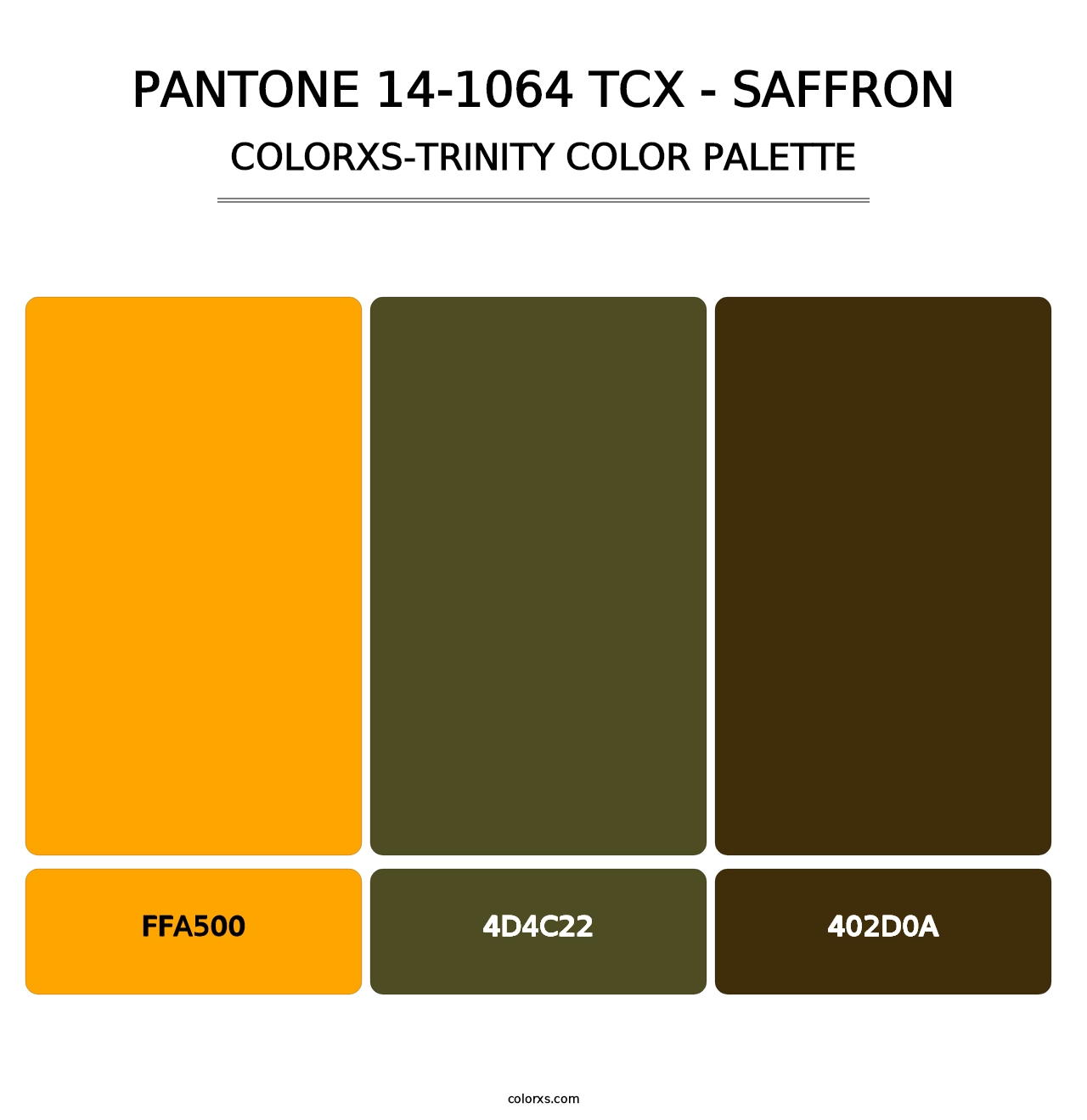 PANTONE 14-1064 TCX - Saffron - Colorxs Trinity Palette