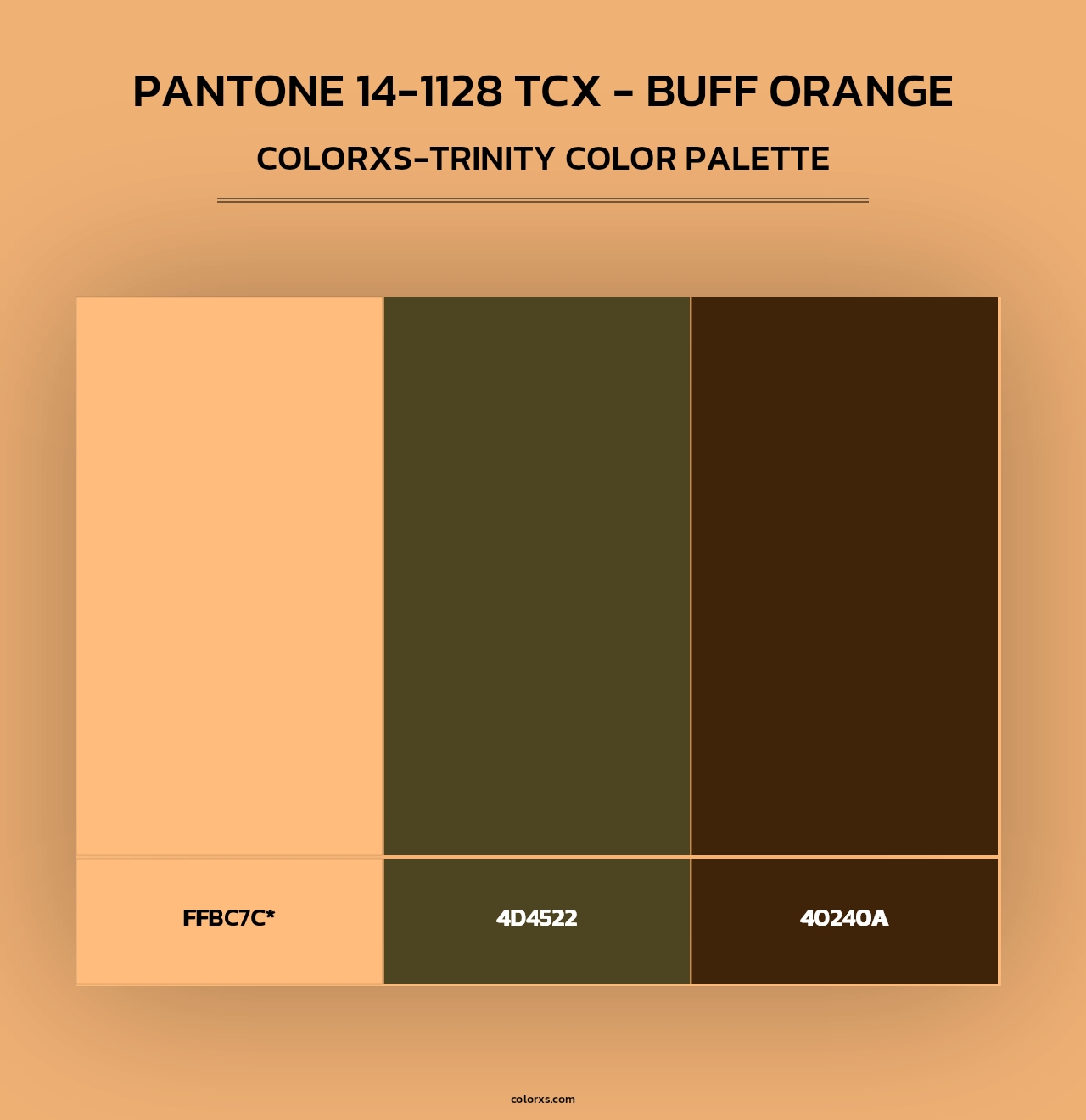 PANTONE 14-1128 TCX - Buff Orange - Colorxs Trinity Palette