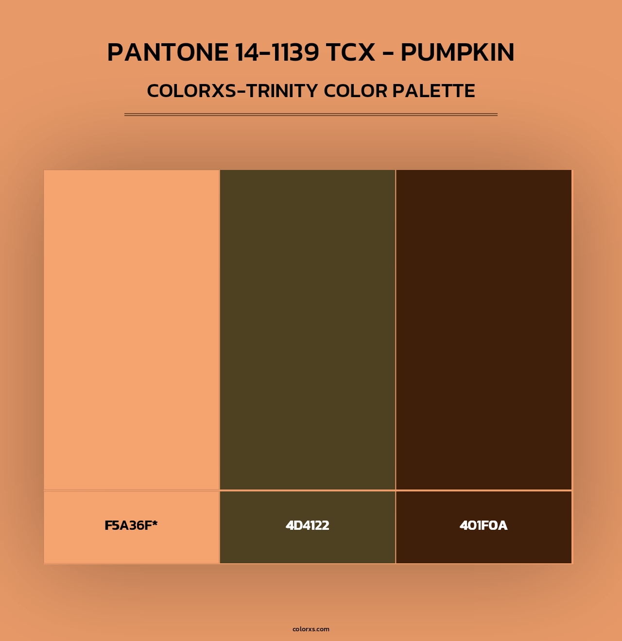 PANTONE 14-1139 TCX - Pumpkin - Colorxs Trinity Palette