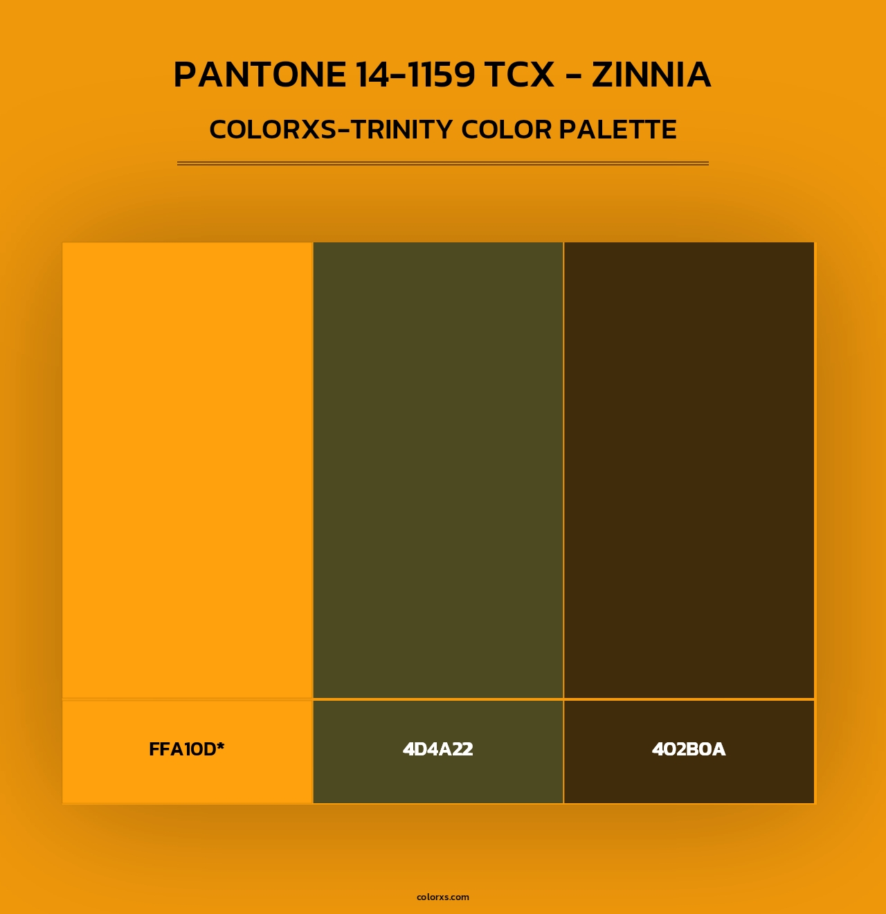 PANTONE 14-1159 TCX - Zinnia - Colorxs Trinity Palette