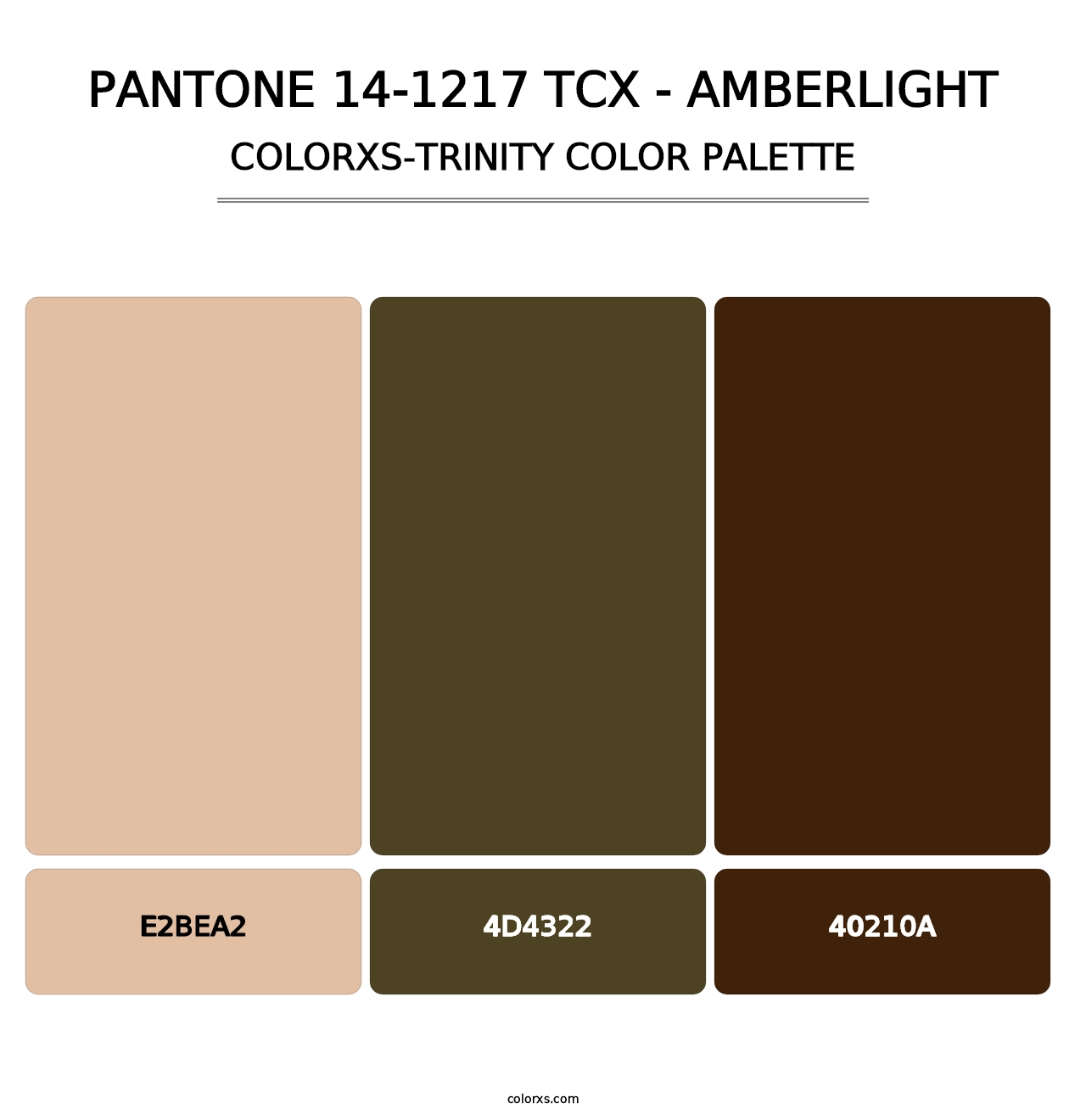PANTONE 14-1217 TCX - Amberlight - Colorxs Trinity Palette