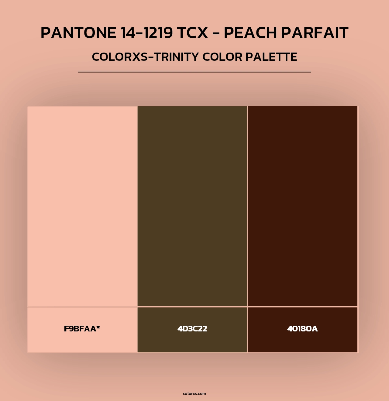 PANTONE 14-1219 TCX - Peach Parfait - Colorxs Trinity Palette