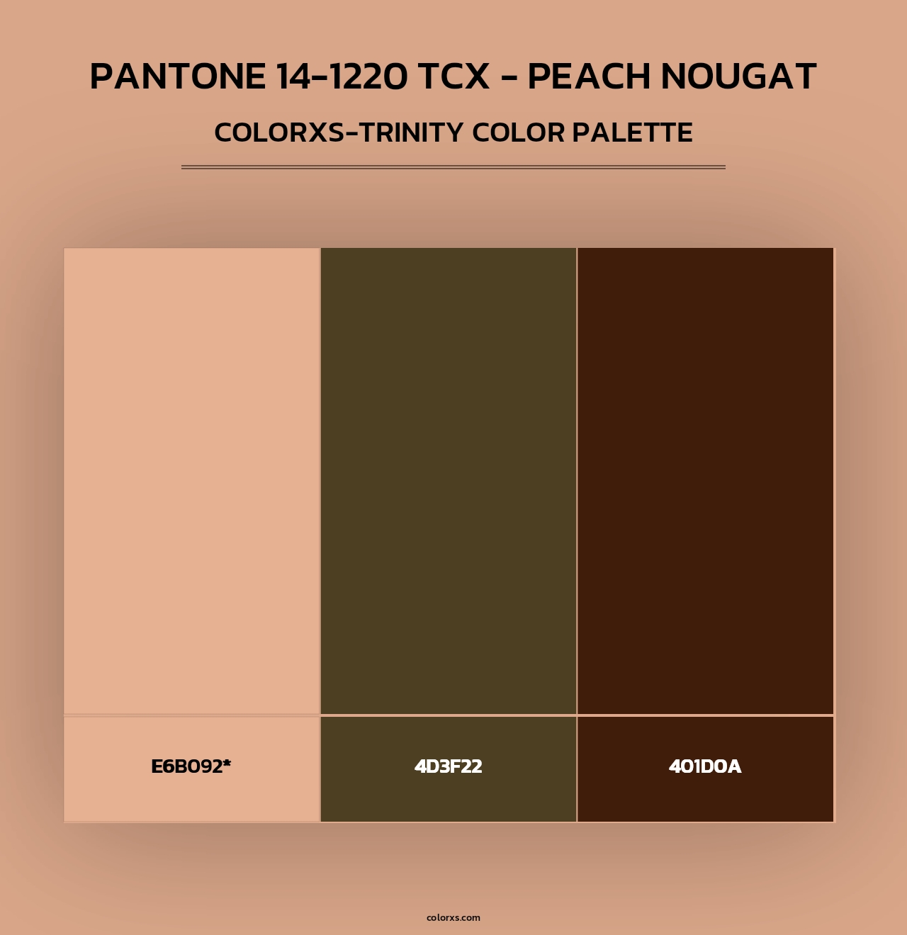 PANTONE 14-1220 TCX - Peach Nougat - Colorxs Trinity Palette