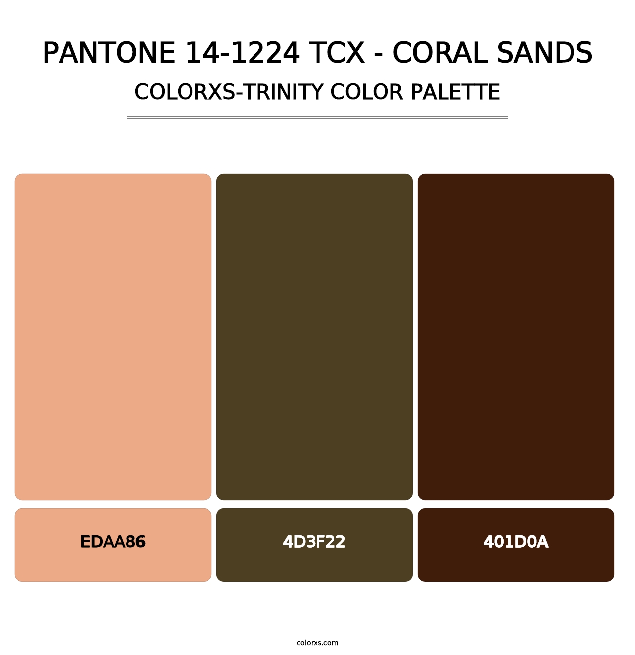 PANTONE 14-1224 TCX - Coral Sands - Colorxs Trinity Palette