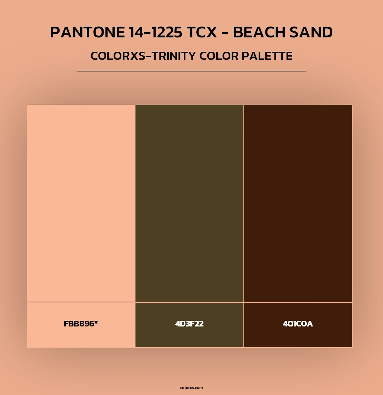 PANTONE 14-1225 TCX - Beach Sand - Colorxs Trinity Palette