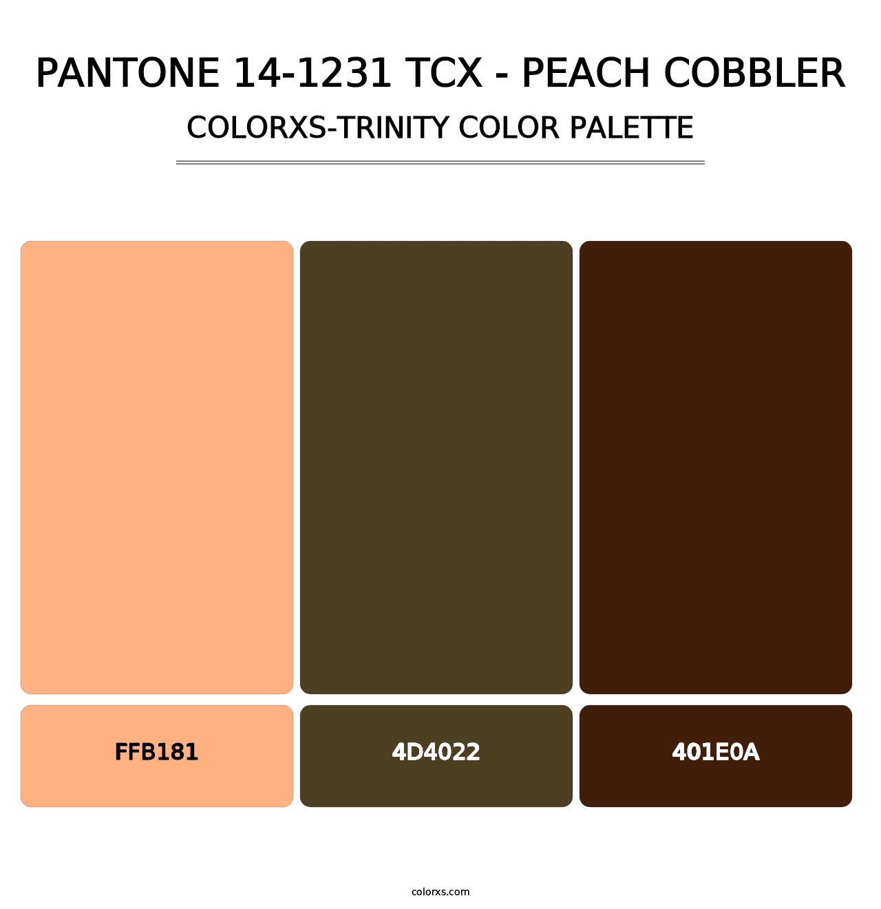 PANTONE 14-1231 TCX - Peach Cobbler - Colorxs Trinity Palette