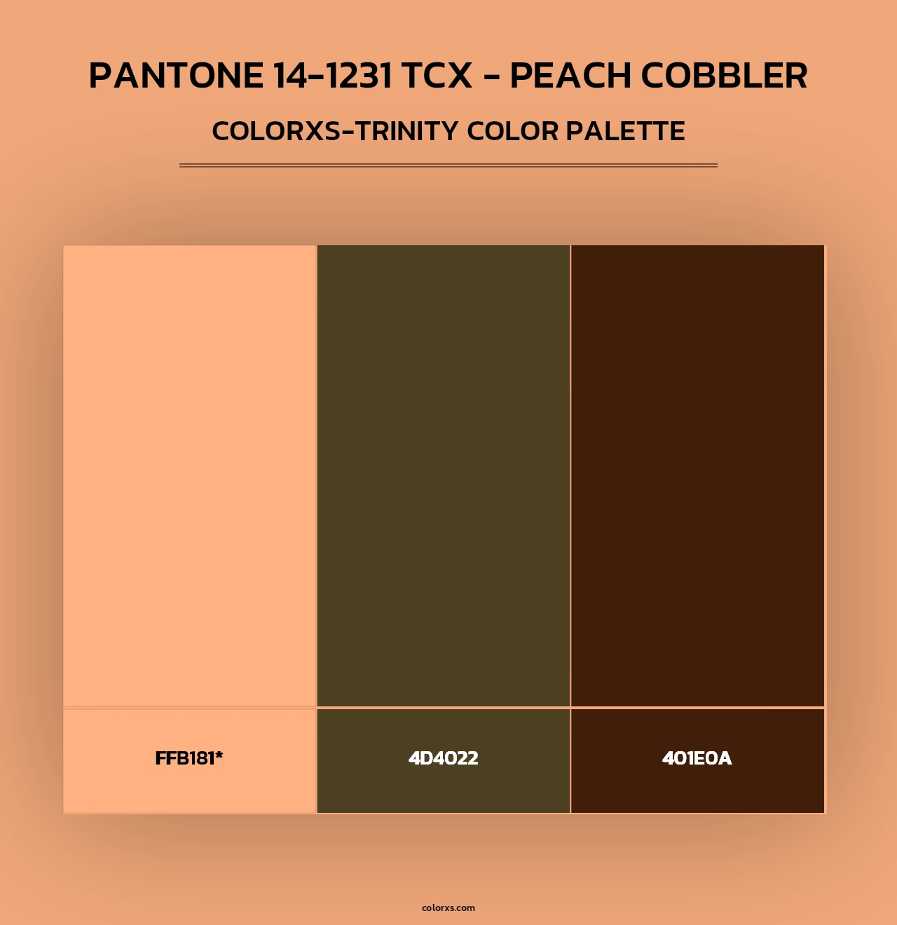 PANTONE 14-1231 TCX - Peach Cobbler - Colorxs Trinity Palette