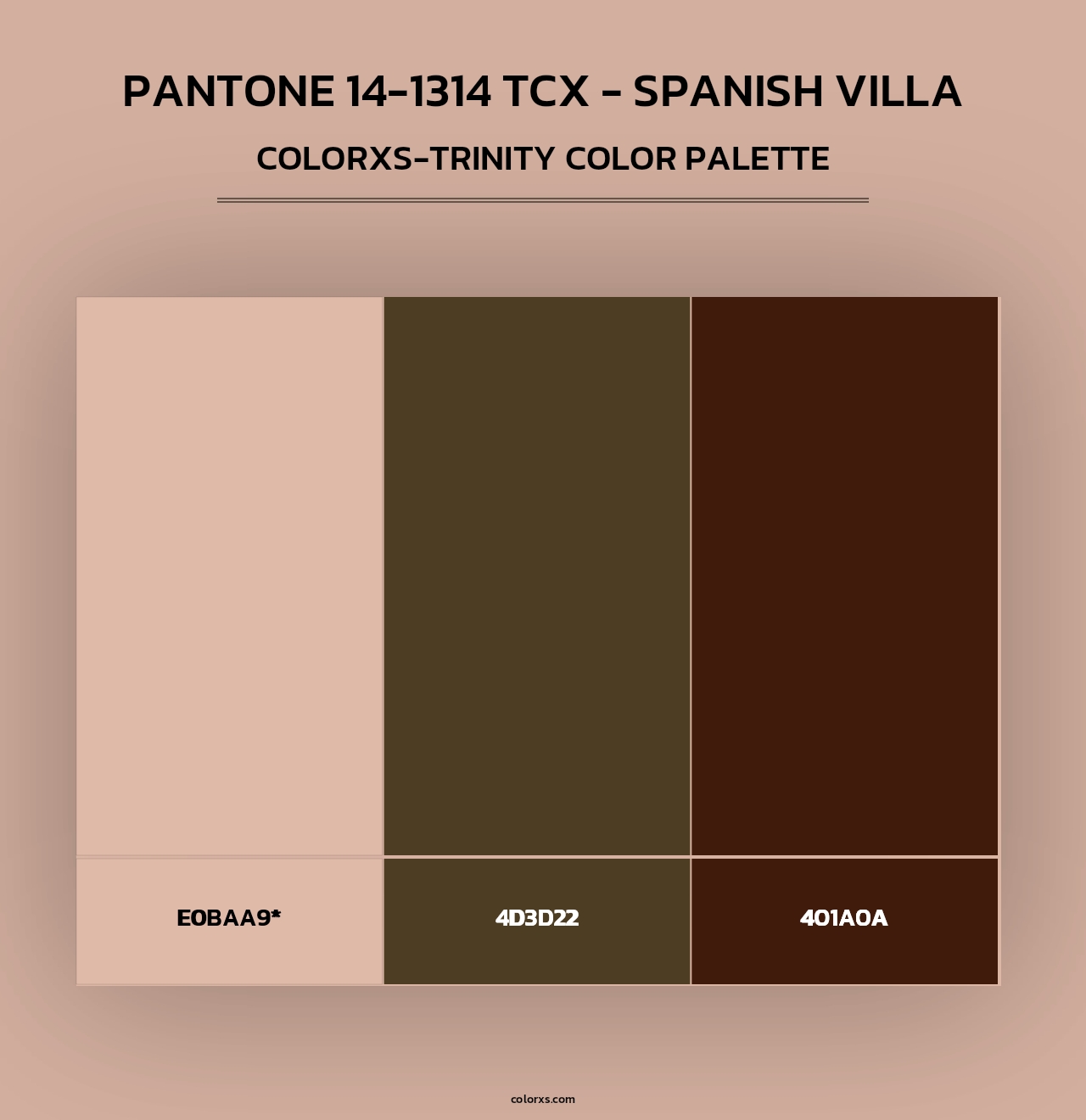 PANTONE 14-1314 TCX - Spanish Villa - Colorxs Trinity Palette