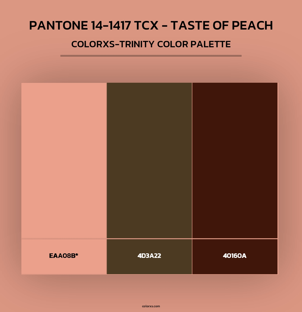 PANTONE 14-1417 TCX - Taste of Peach - Colorxs Trinity Palette