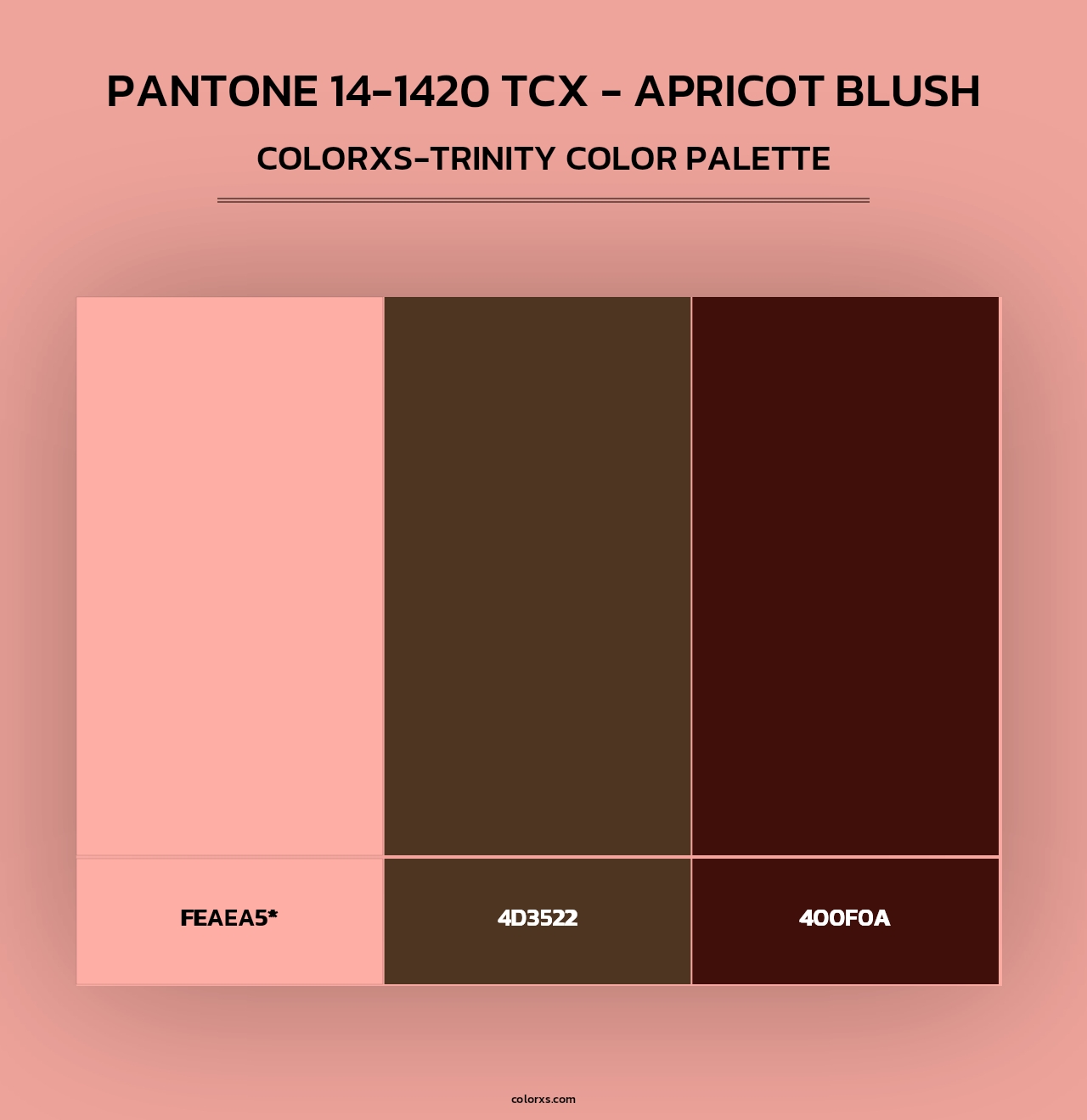 PANTONE 14-1420 TCX - Apricot Blush - Colorxs Trinity Palette