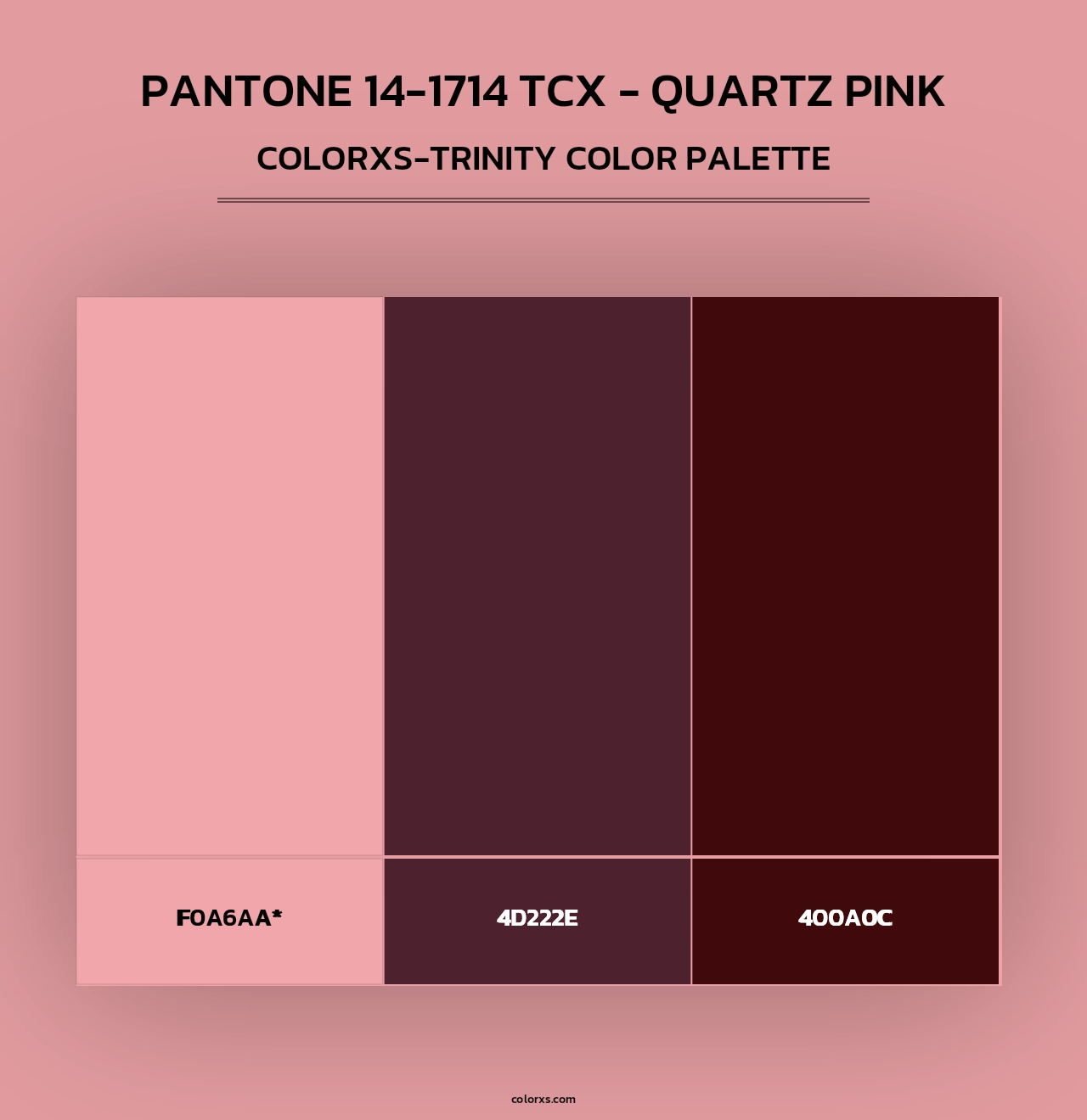 PANTONE 14-1714 TCX - Quartz Pink - Colorxs Trinity Palette