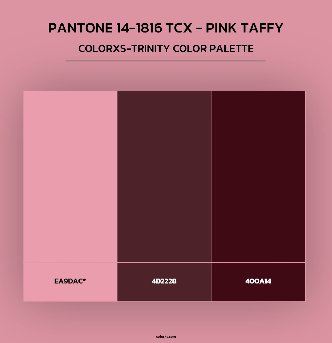 PANTONE 14-1816 TCX - Pink Taffy - Colorxs Trinity Palette