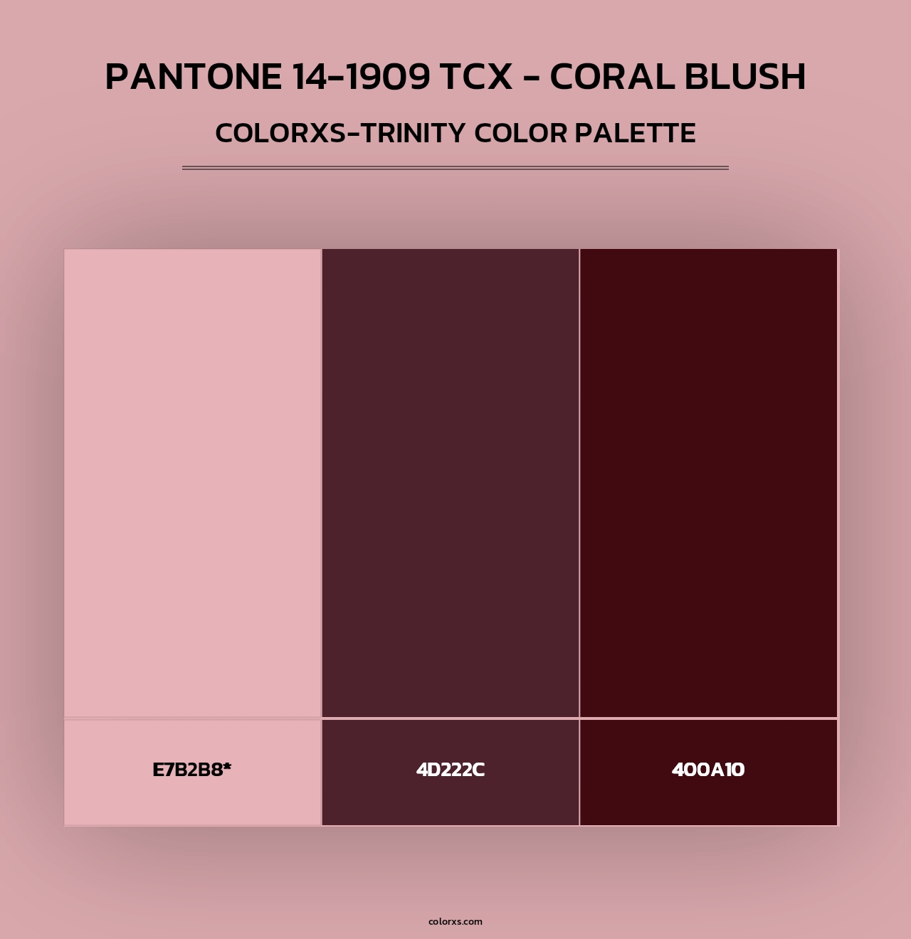 Pantone 14-1909 TCX - Coral Blush - Colorxs Trinity Palette