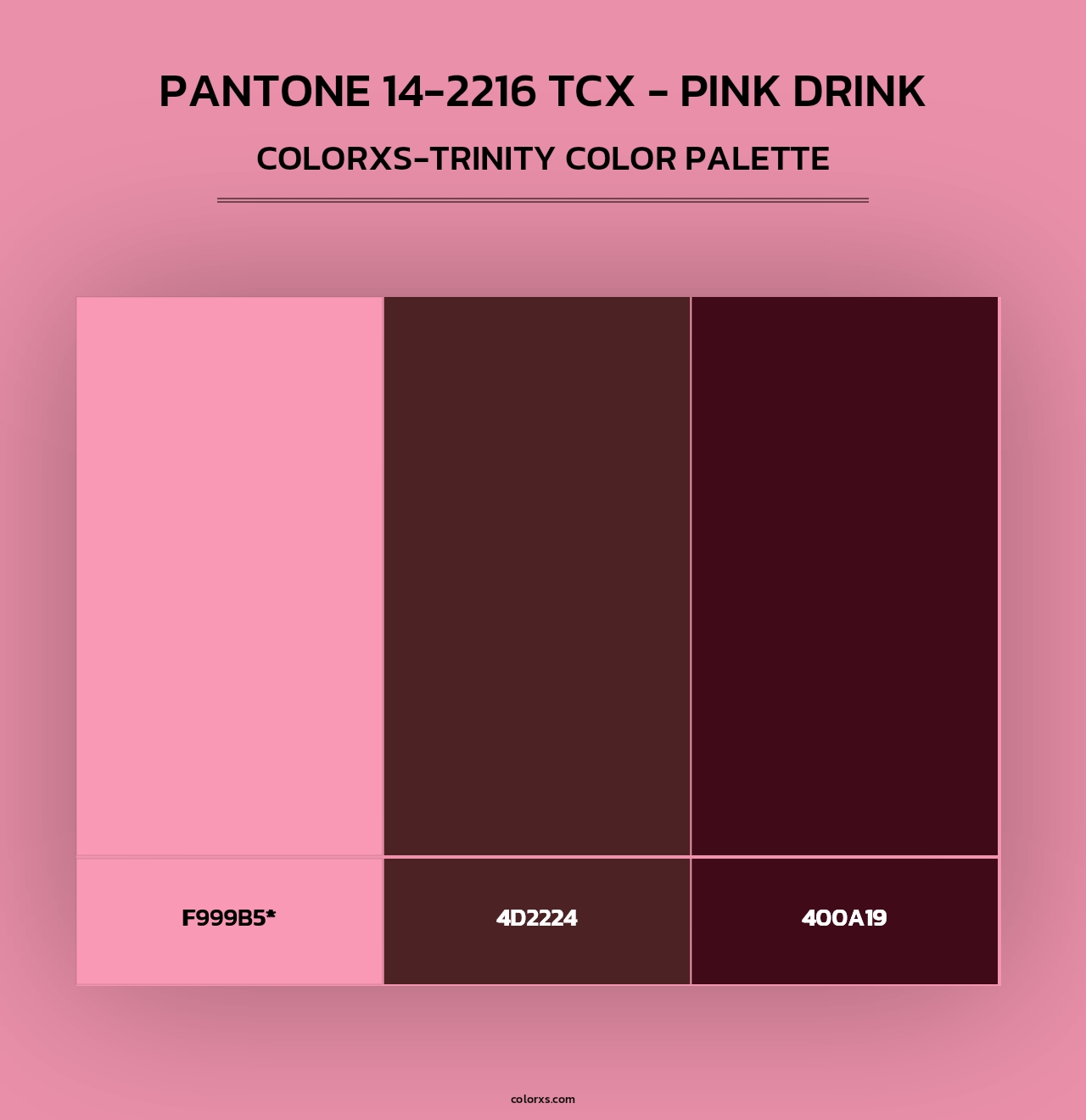PANTONE 14-2216 TCX - Pink Drink - Colorxs Trinity Palette
