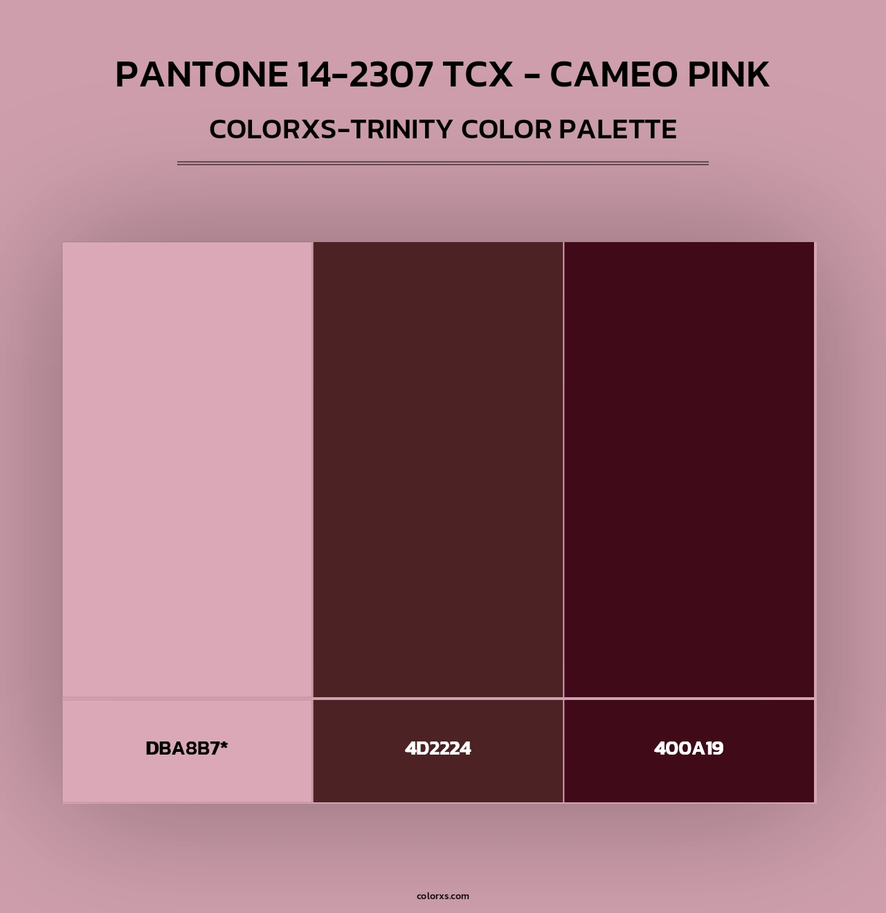 PANTONE 14-2307 TCX - Cameo Pink - Colorxs Trinity Palette